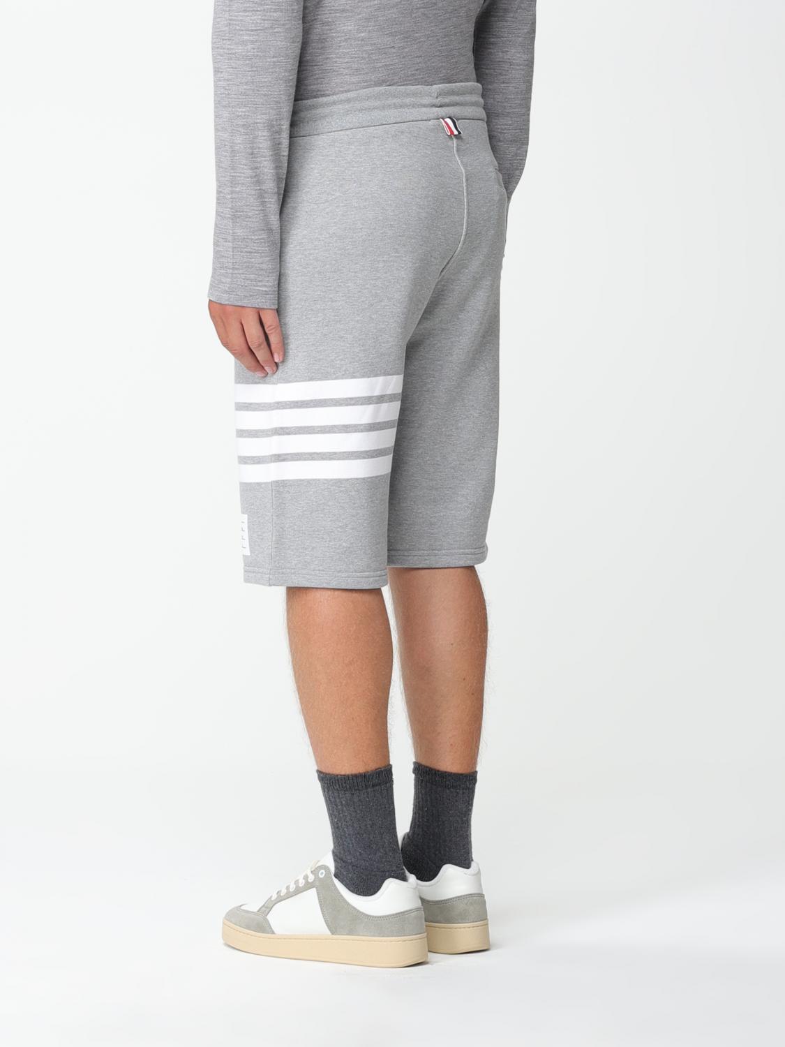 THOM BROWNE SHORTS: Thom Browne cotton shorts with four-bar, Grey - Img 2
