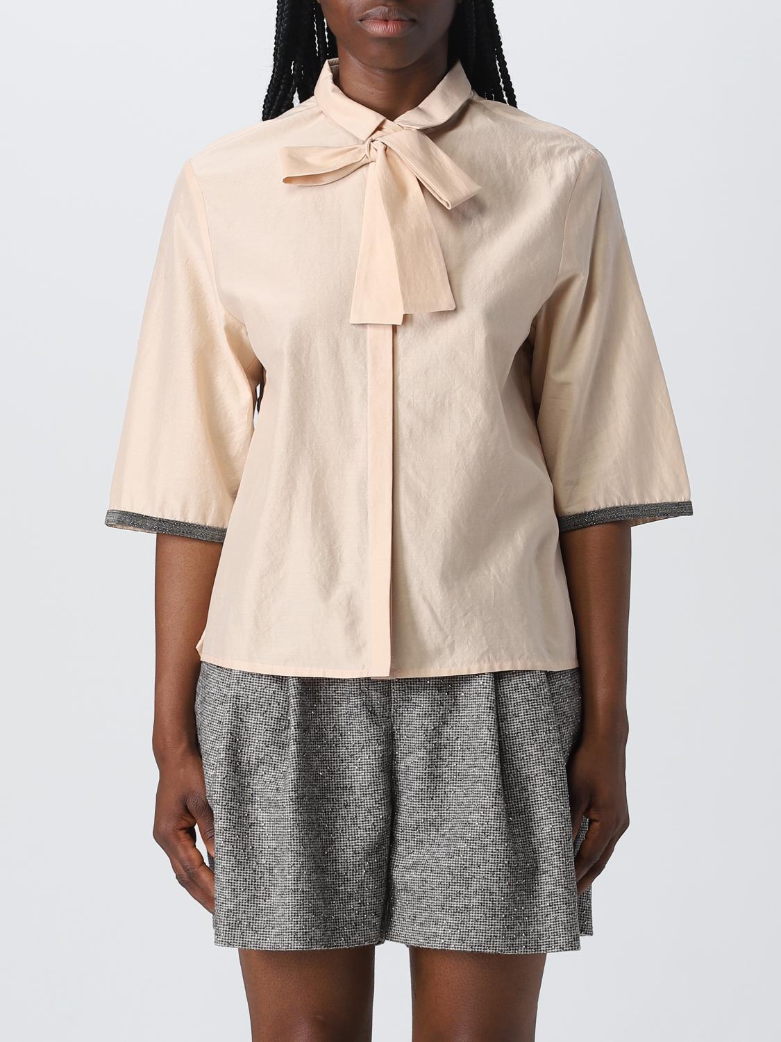 FABIANA FILIPPI: cotton and silk blend shirt - Pink