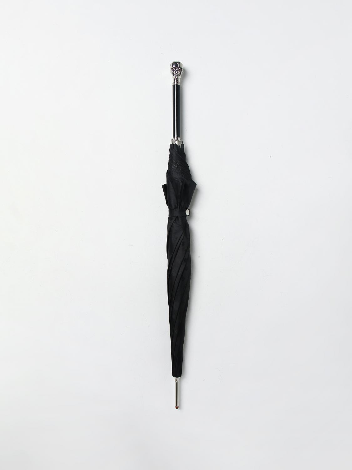 MCQUEEN UMBRELLA: McQueen umbrella in jacquard nylon, Silver - Img 1