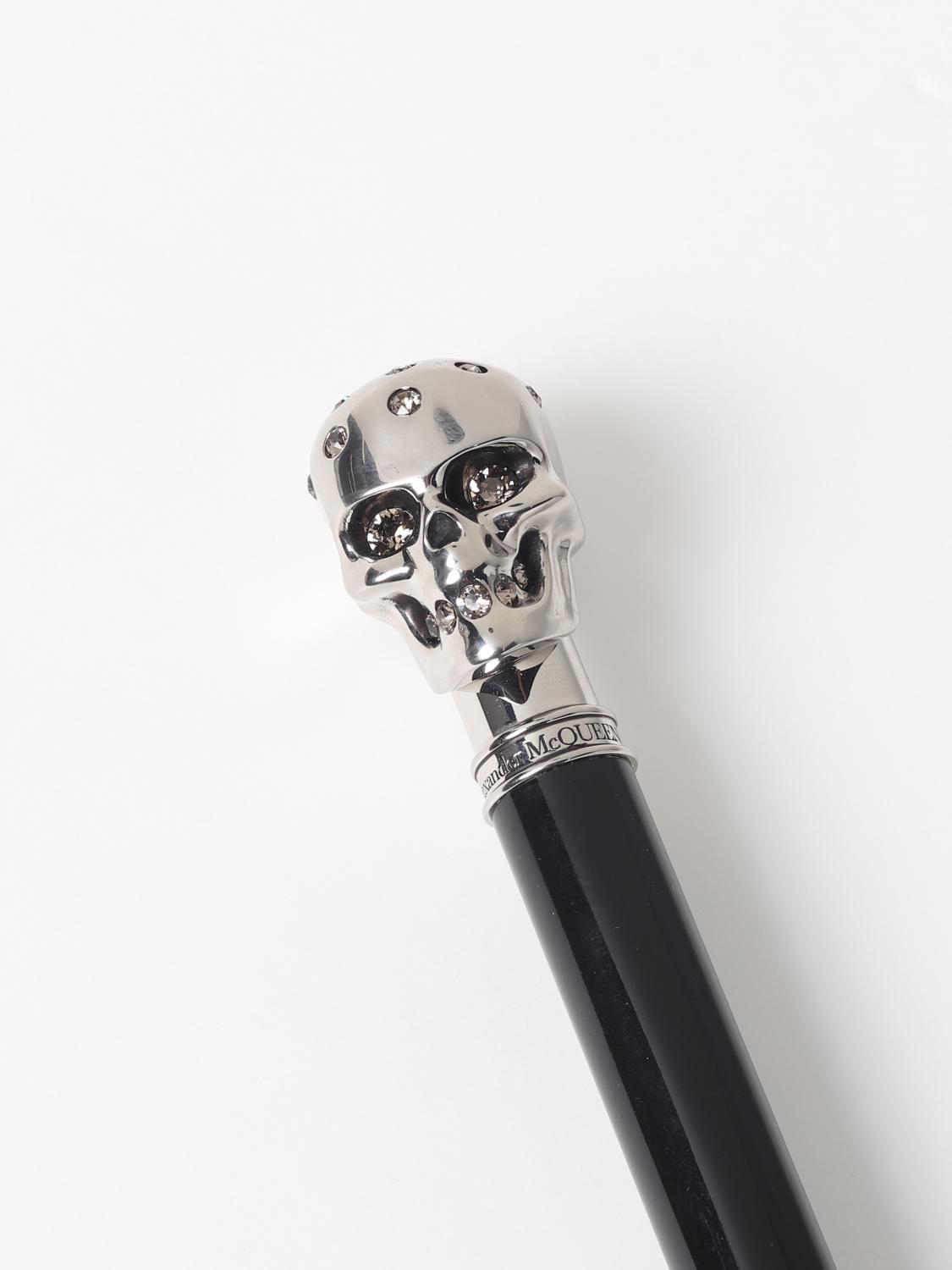 McQueen umbrella in jacquard nylon - Silver | 5845083D53Q | GIGLIO.COM