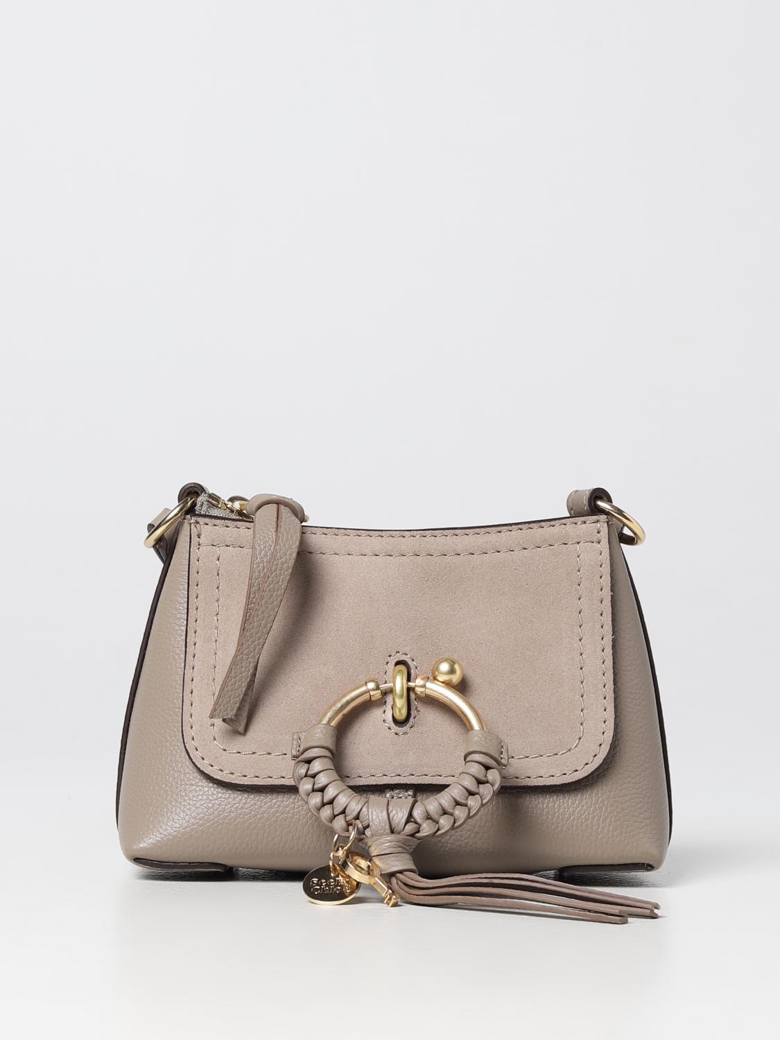 See by Chloé Joan bag in grained leather - Grey | CHS18WS975330