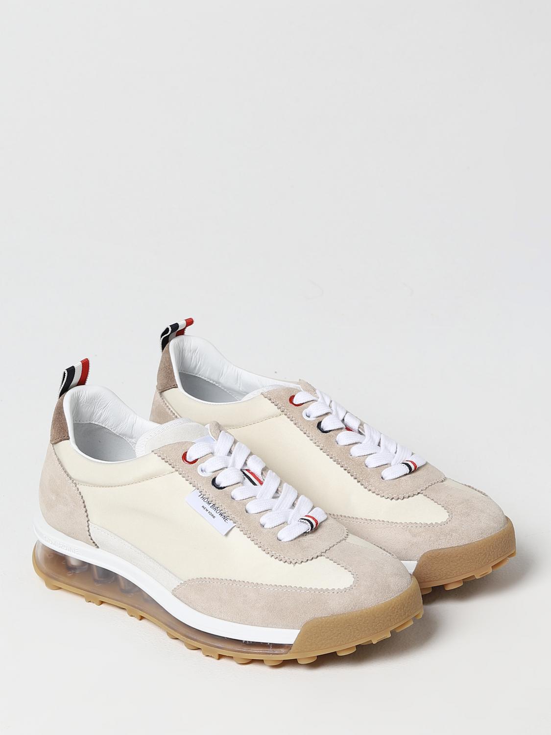 Thom Browne Outlet: Tech Runner sneakers in suede and nylon