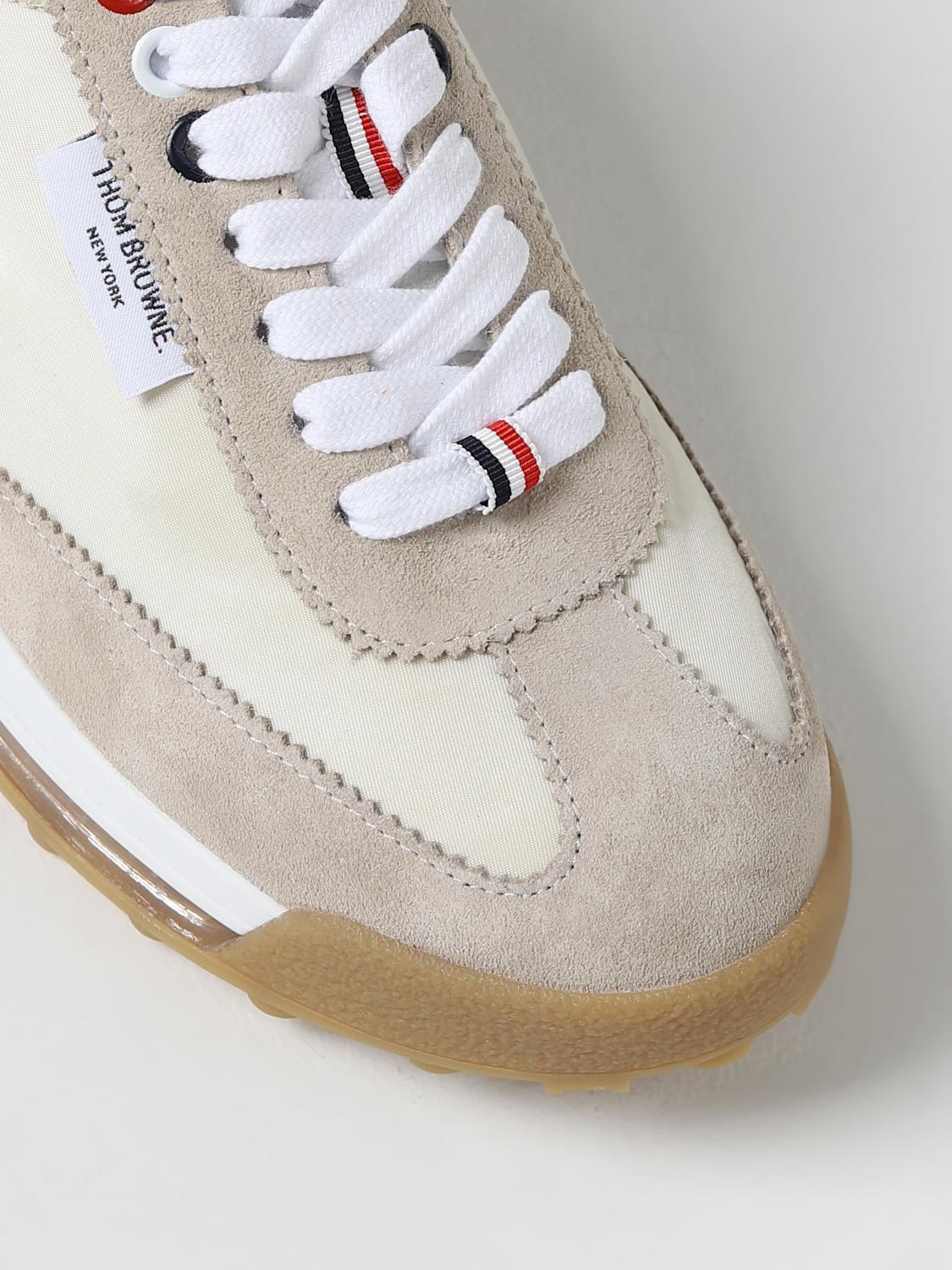 Thom Browne Outlet: Tech Runner sneakers in suede and nylon