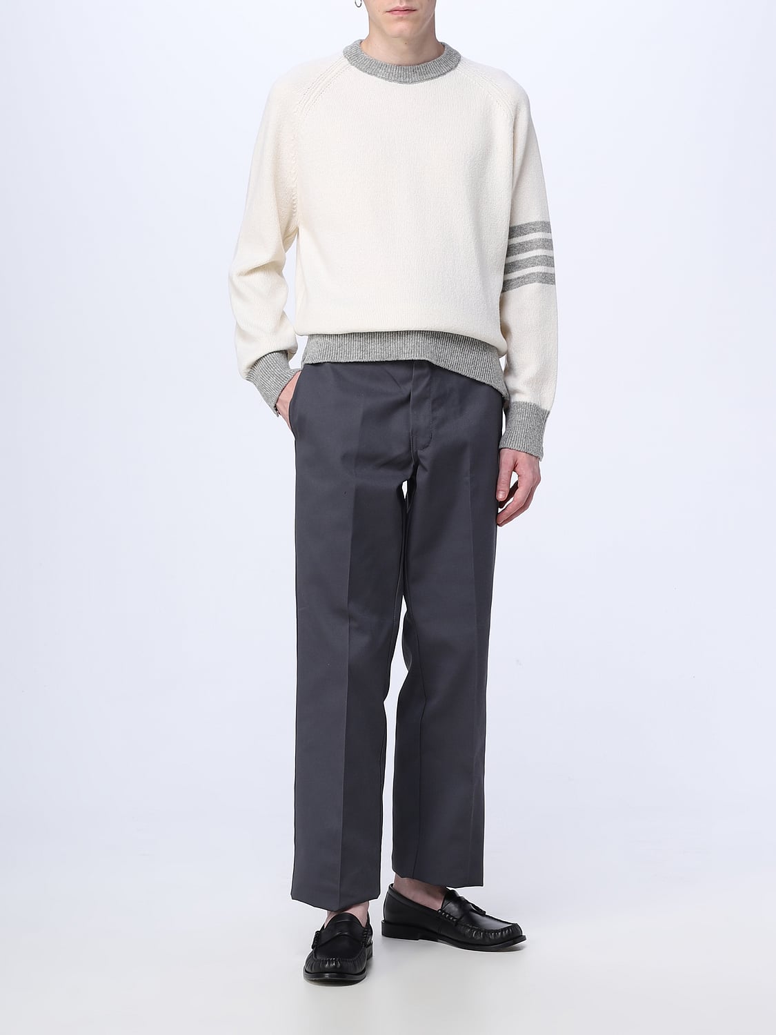THOM BROWNE セーター: セーター メンズ Thom Browne, ホワイト - Img 2