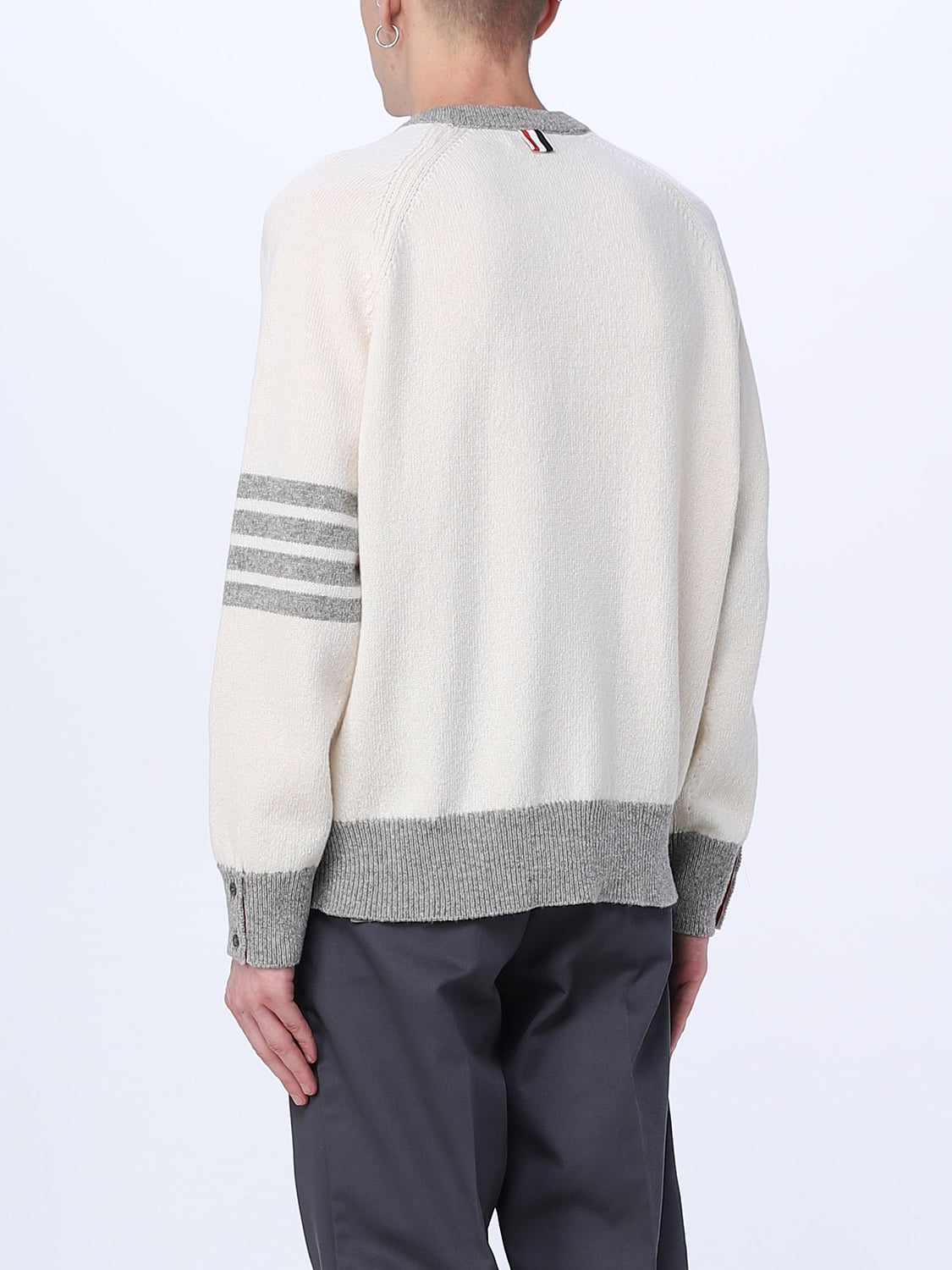 THOM BROWNE セーター: セーター メンズ Thom Browne, ホワイト - Img 3