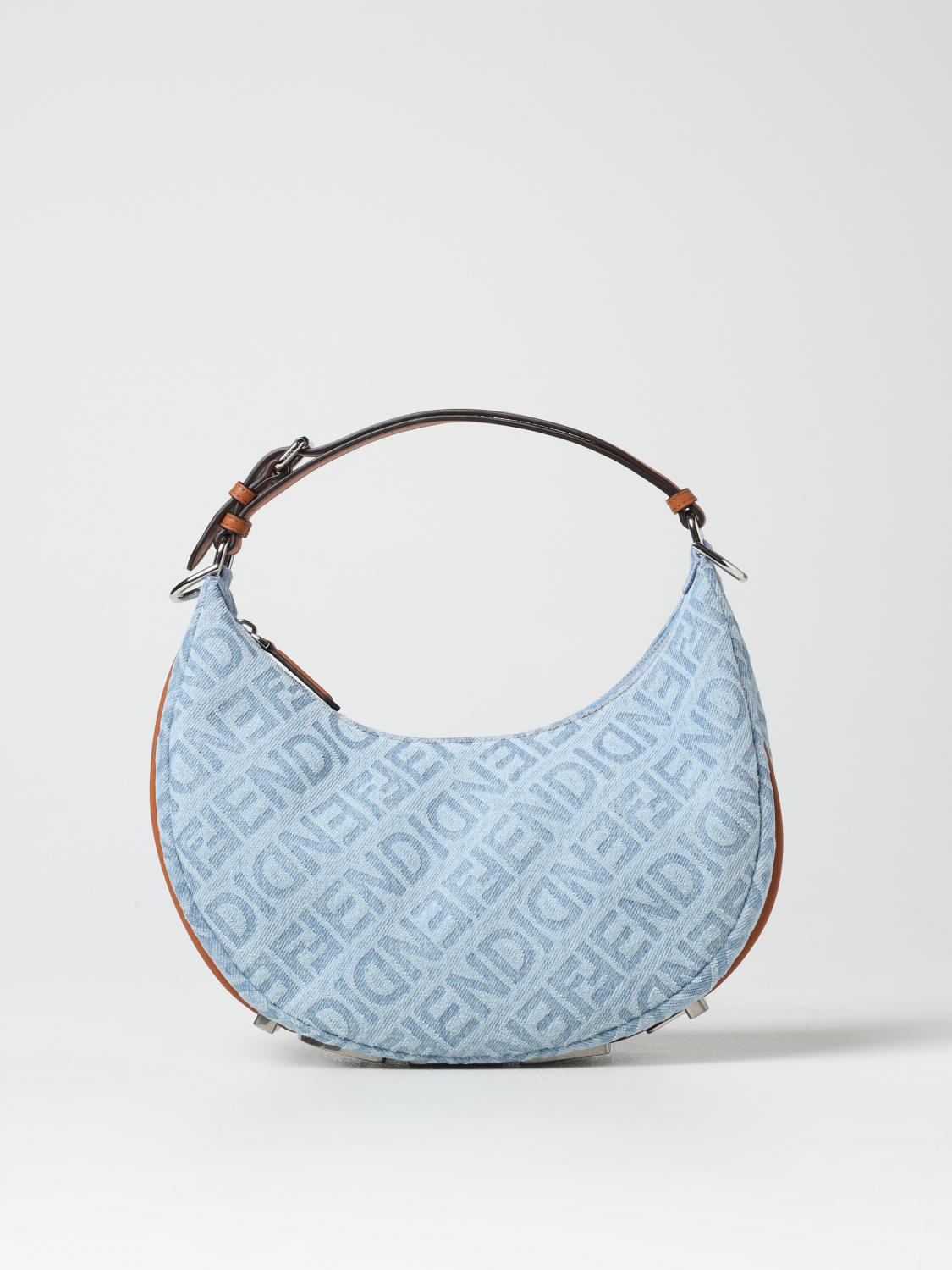 Fendi Fendigraphy bag in jacquard denim - Denim | 8BR798AP4R