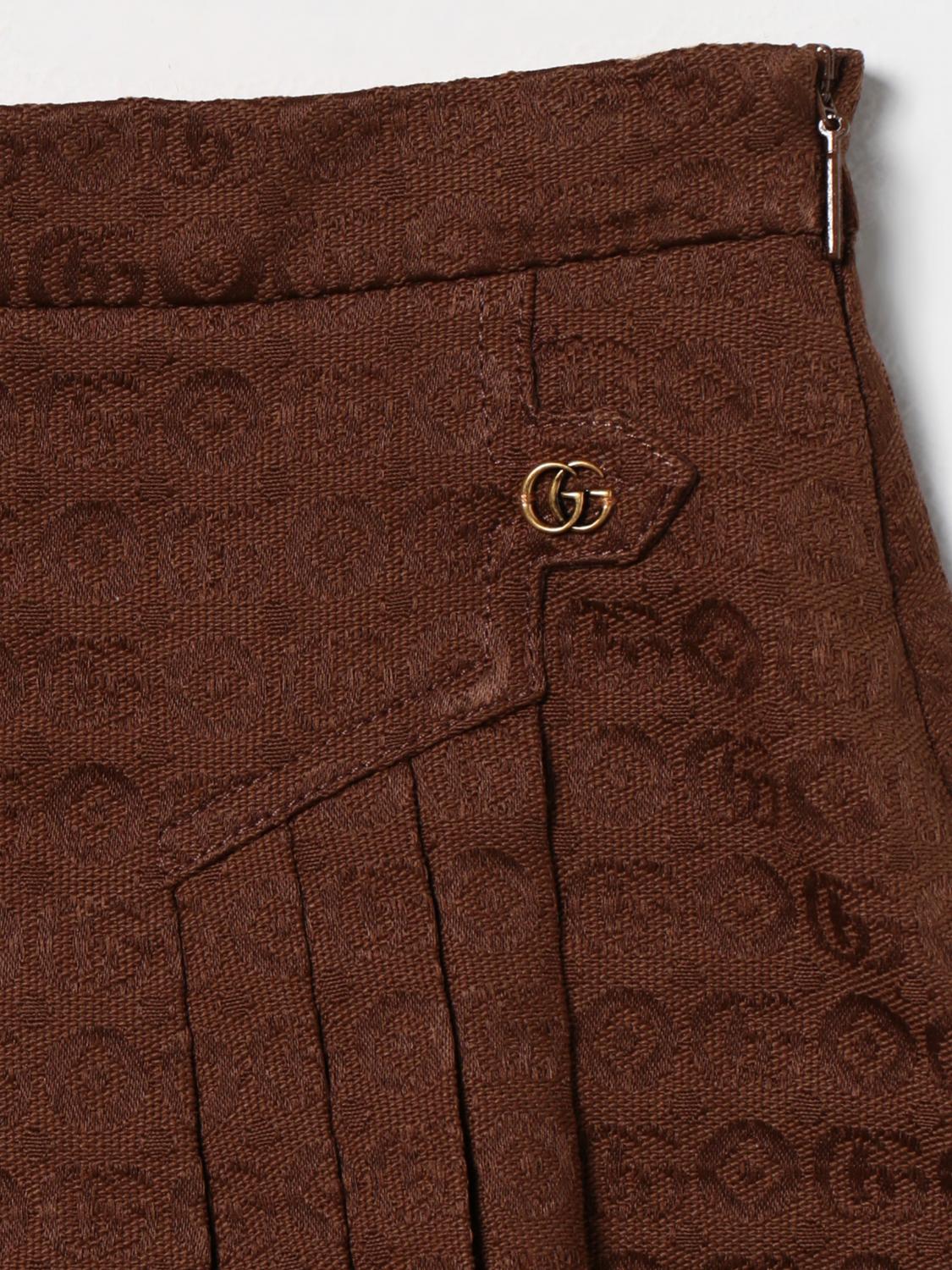 GUCCI FALDA: Falda niños Gucci, Marrón - Img 3