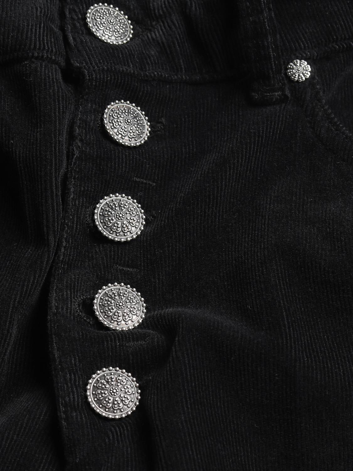 DONDUP PANTS: Dondup pants in cotton blend velvet, Black - Img 4