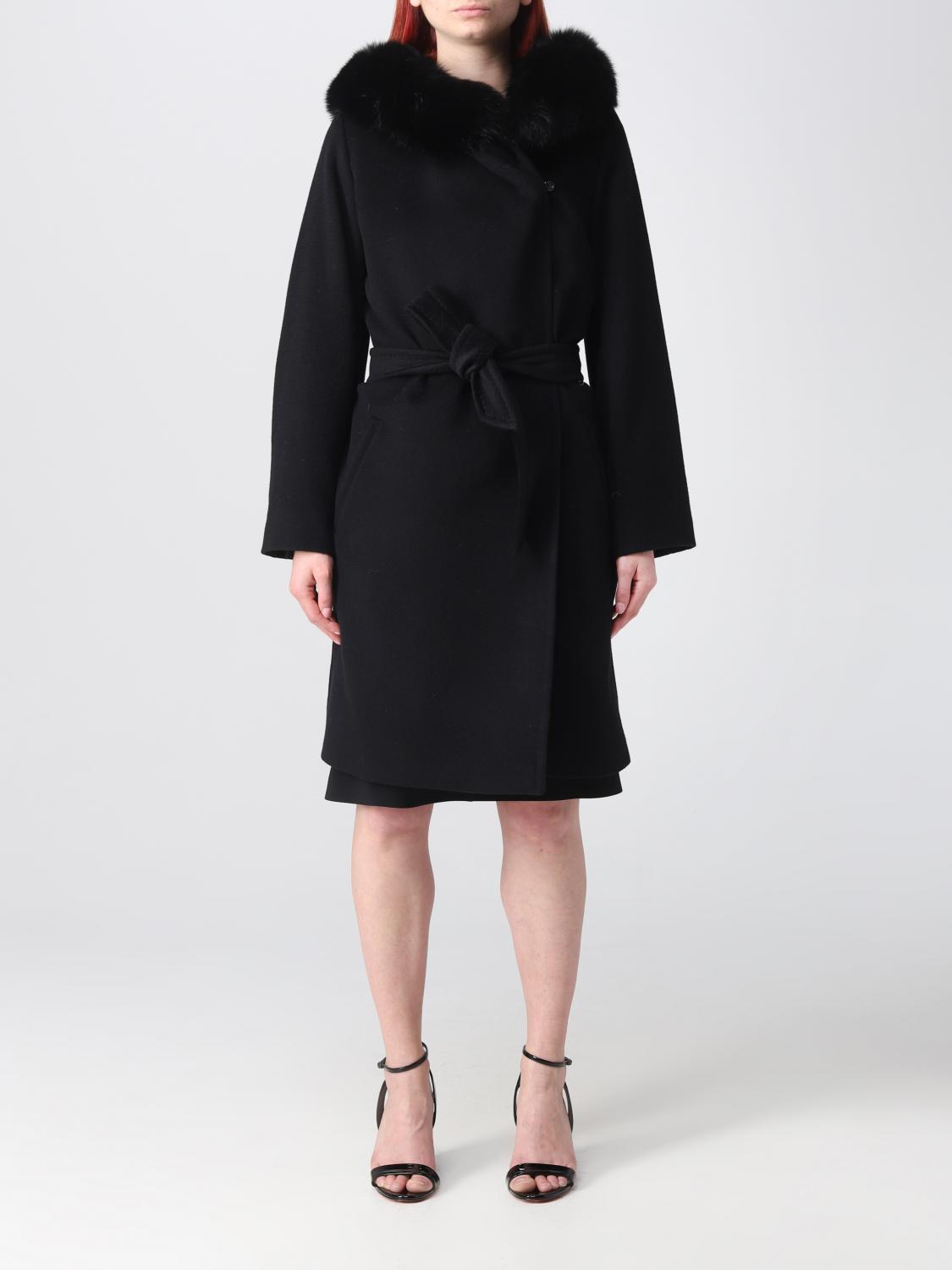 MAX MARA COAT: Coat woman Max Mara, Black - Img 1
