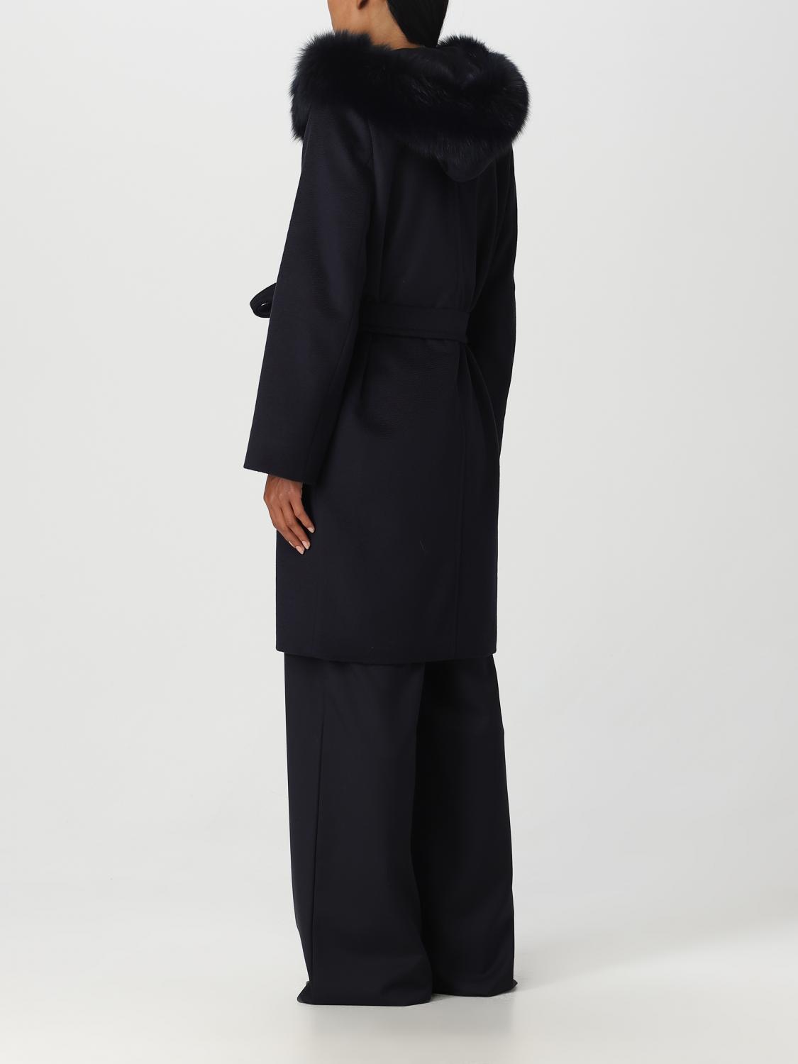 MAX MARA COAT: Coat woman Max Mara, Blue - Img 2