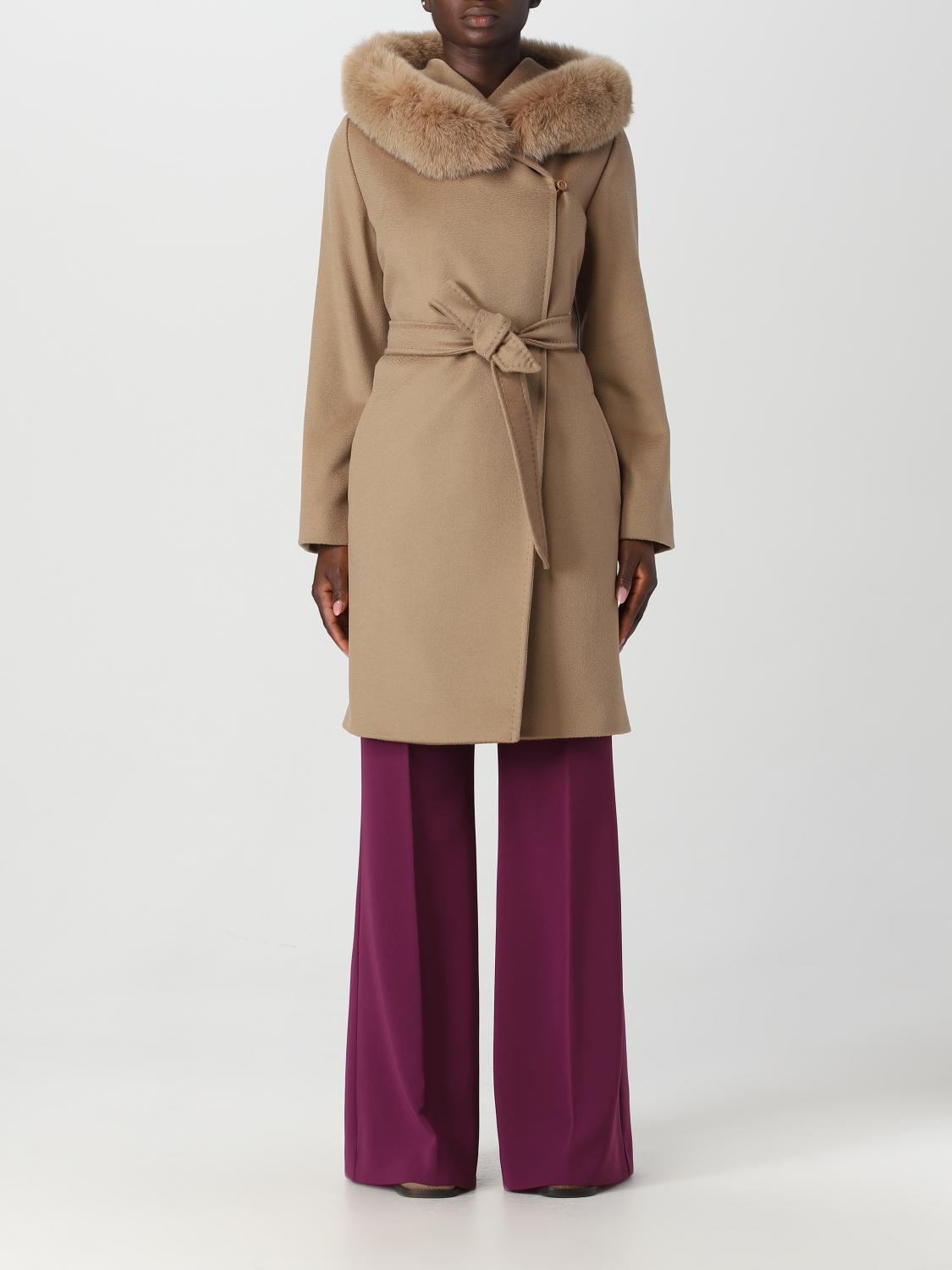 MAX MARA COAT: Coat woman Max Mara, Camel - Img 1