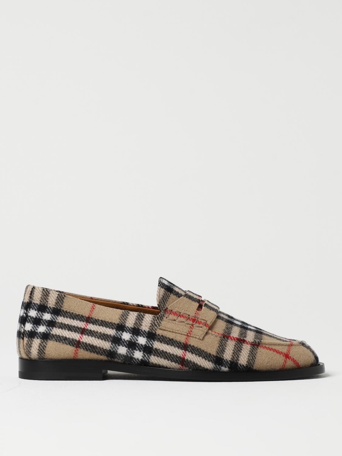 BURBERRY wool felt mocassins Brown Burberry loafers 8071912 online at GIGLIO.COM