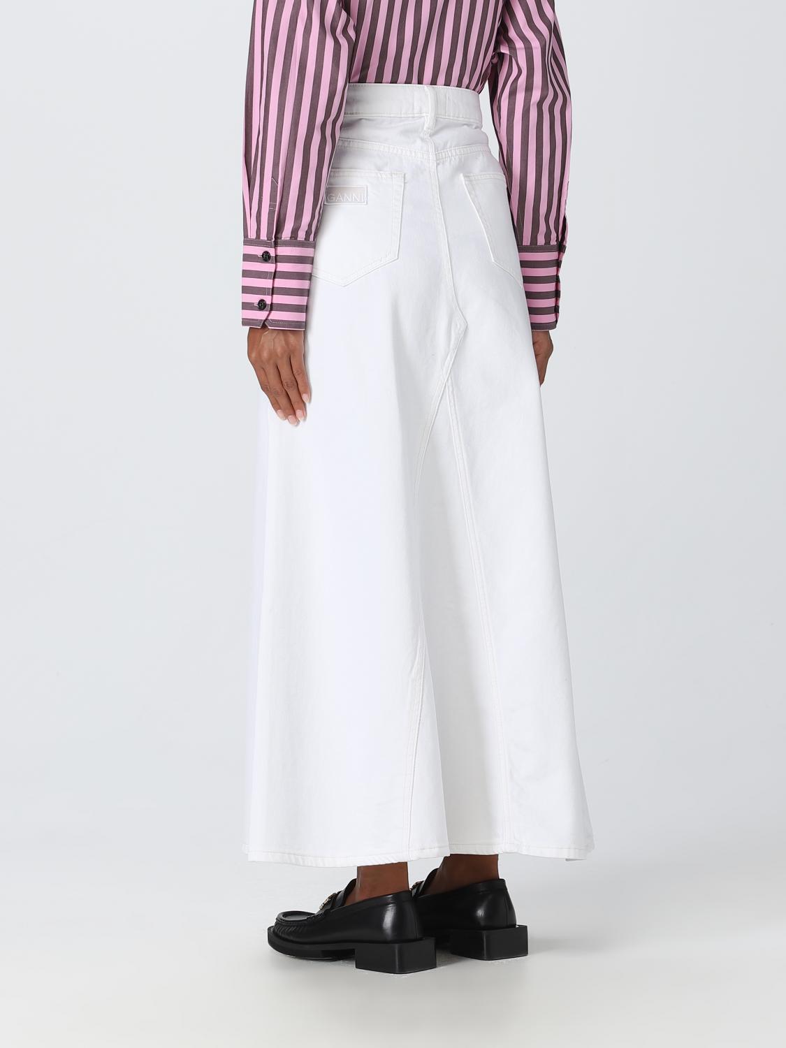 GANNI FALDA: Falda mujer Ganni, Blanco - Img 3