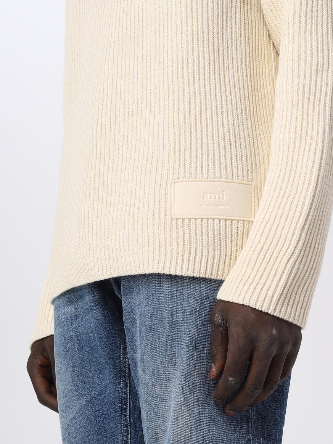 AMI PARIS PULLOVER: Pullover herren Ami Paris, Weiß - Img 4