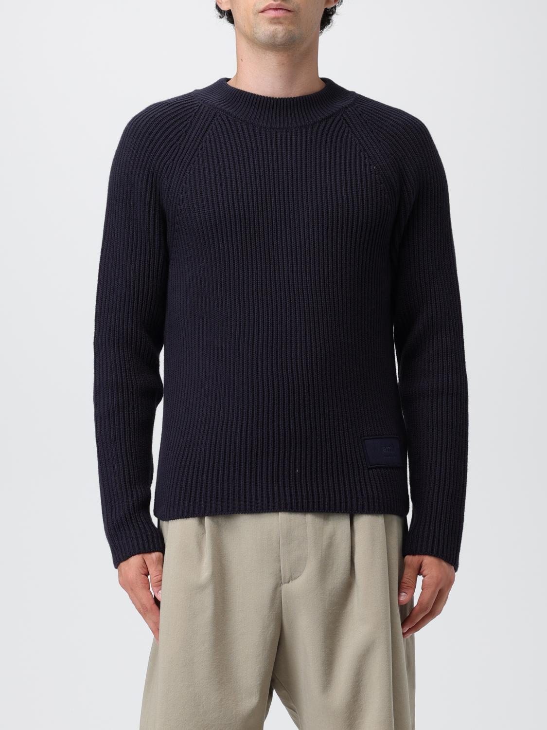 AMI PARIS PULL: Pull homme Ami Paris, Bleu - Img 1