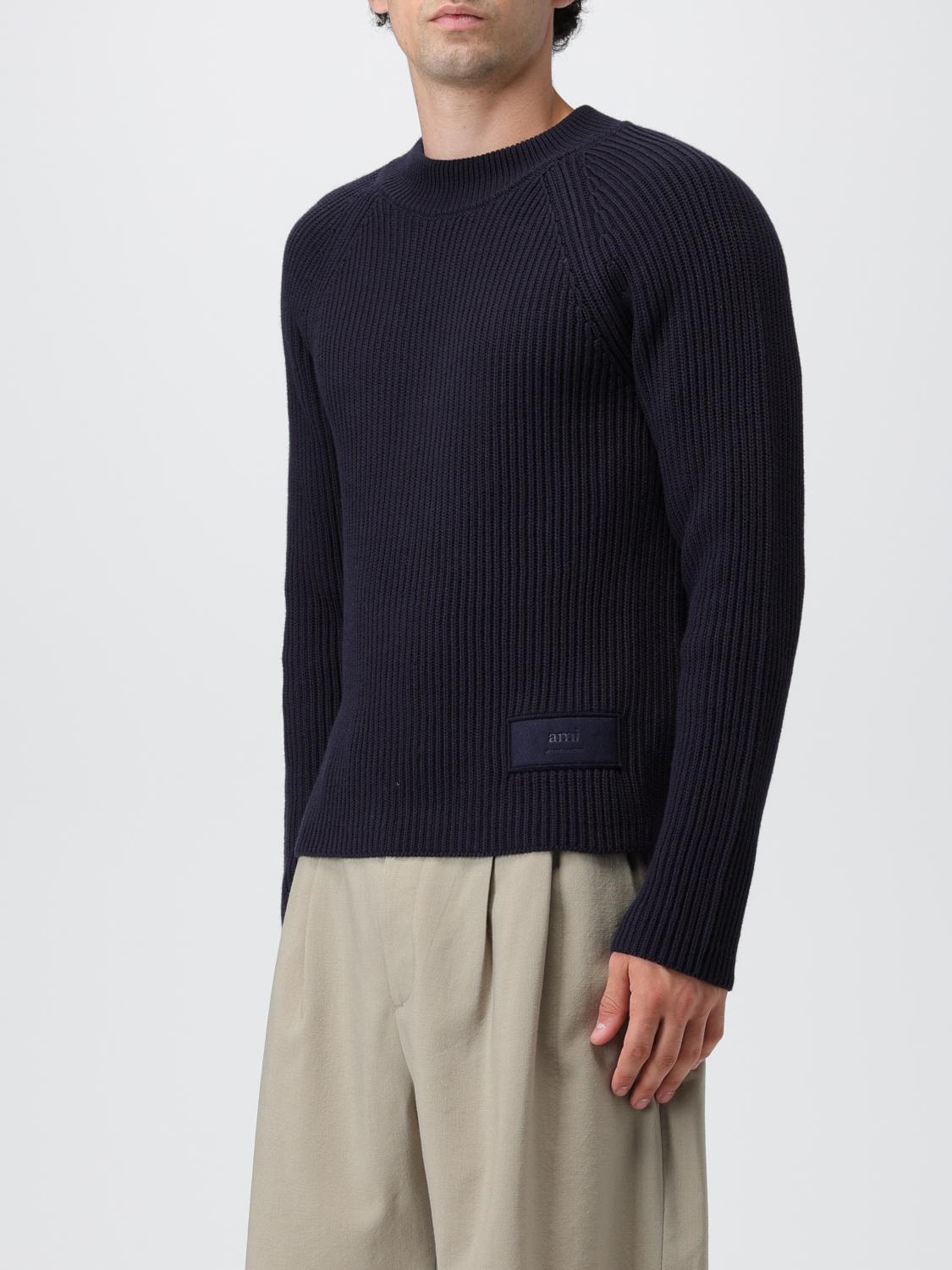 AMI PARIS PULL: Pull homme Ami Paris, Bleu - Img 4