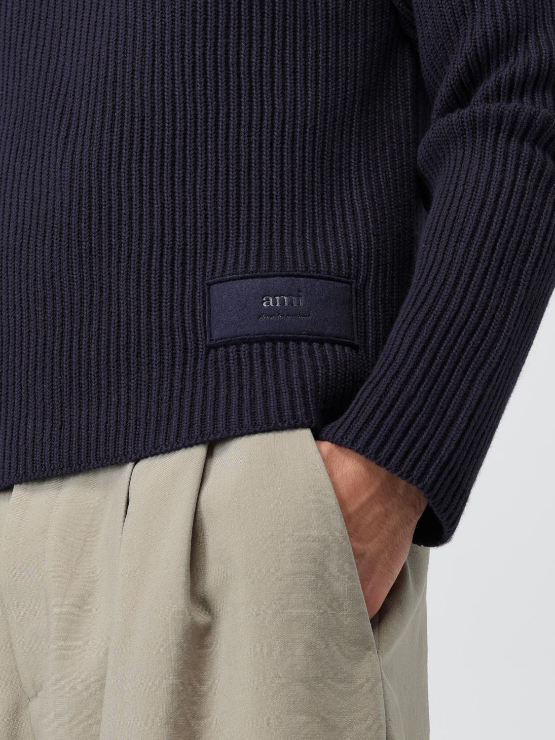 AMI PARIS PULL: Pull homme Ami Paris, Bleu - Img 5