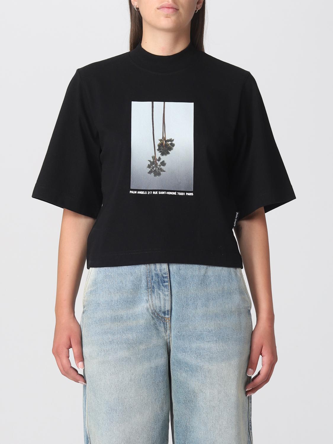 Tシャツ・カットソー PALM ANGELS Women Tops PWAA020E23JER001 1005 black PALM ANGELS Women Tops PWAA020E23JER001 1005 black (Palm