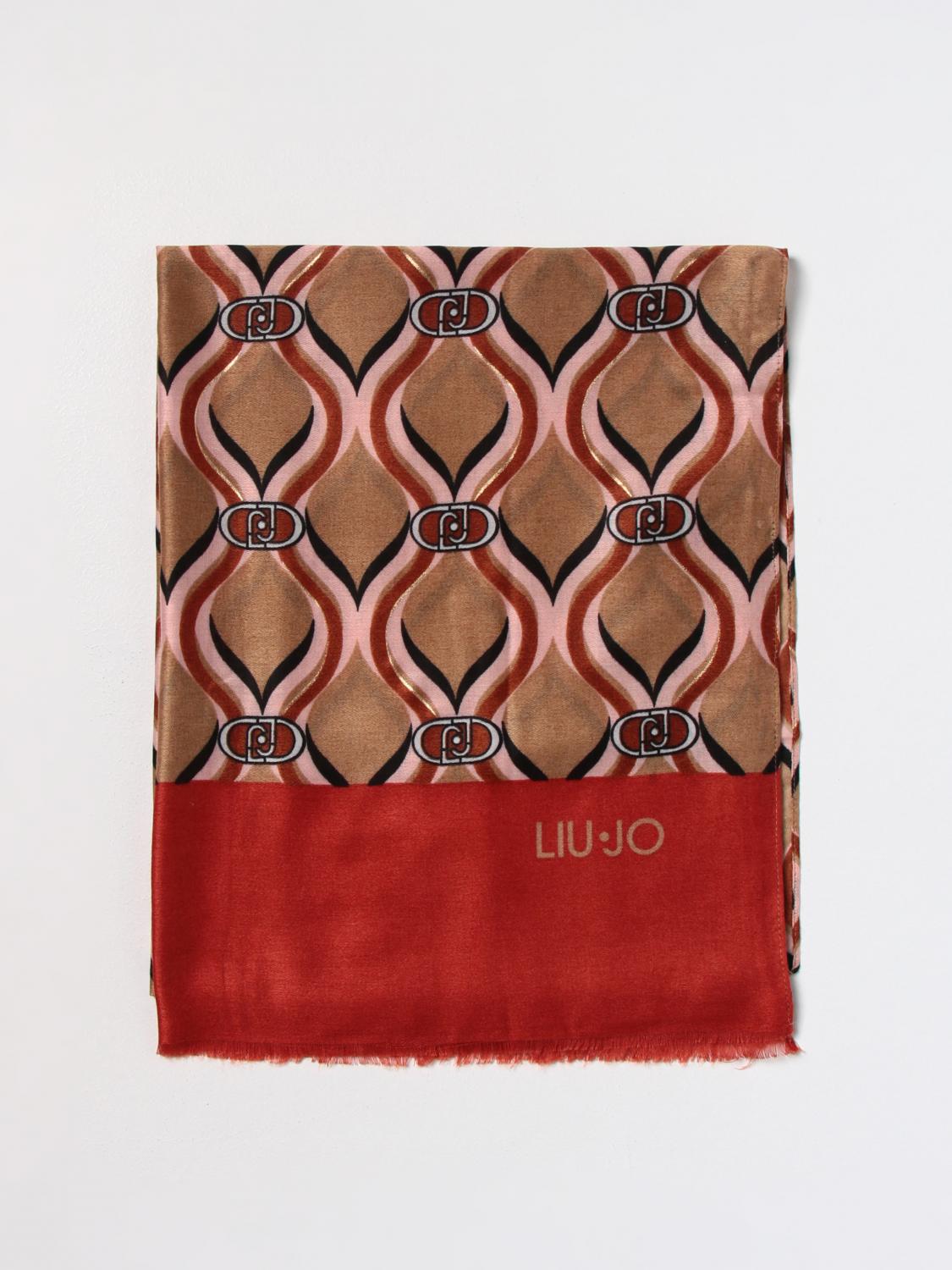 LIU JO SCIARPA: Sciarpa Liu Jo in tessuto stampato, Beige - Img 1