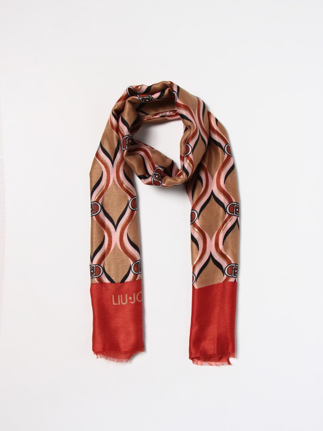 LIU JO SCIARPA: Sciarpa Liu Jo in tessuto stampato, Beige - Img 2