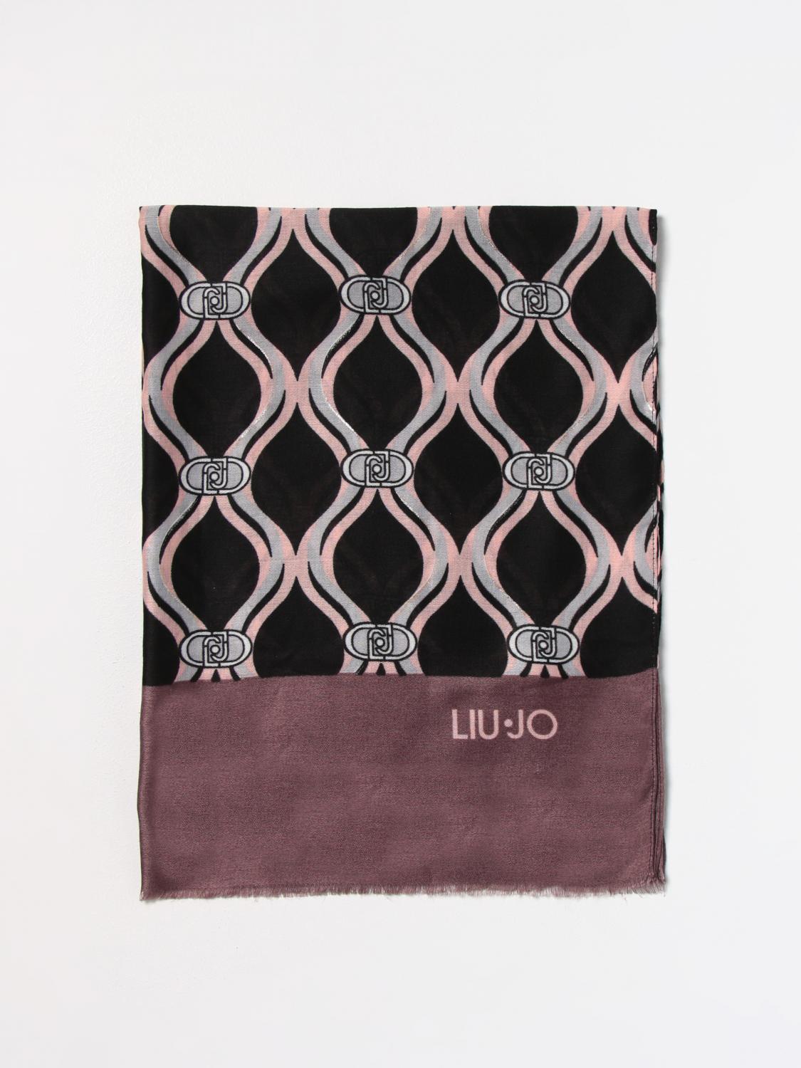 LIU JO SCIARPA: Sciarpa Liu Jo in tessuto stampato, Blue Navy - Img 1