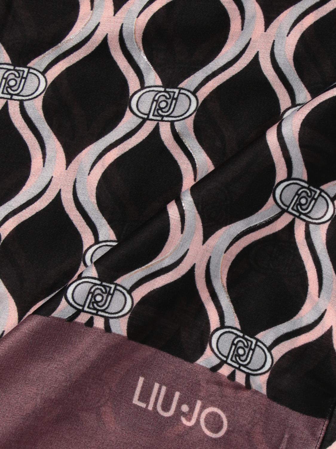 LIU JO SCIARPA: Sciarpa Liu Jo in tessuto stampato, Blue Navy - Img 3