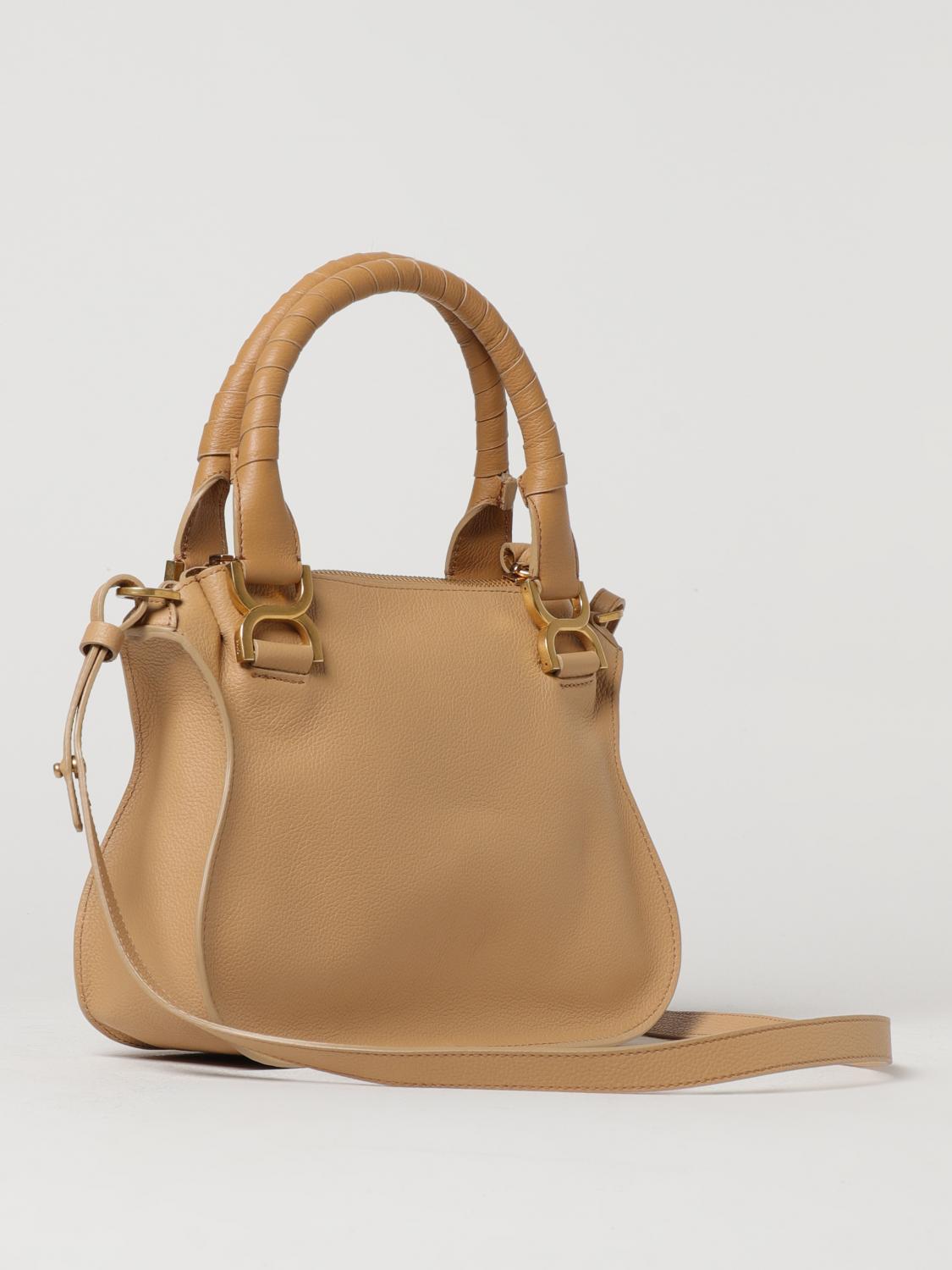 CHLOÉ BORSA A MANO: Borsa Marcie Chloé in pelle a grana, Cuoio - Img 2
