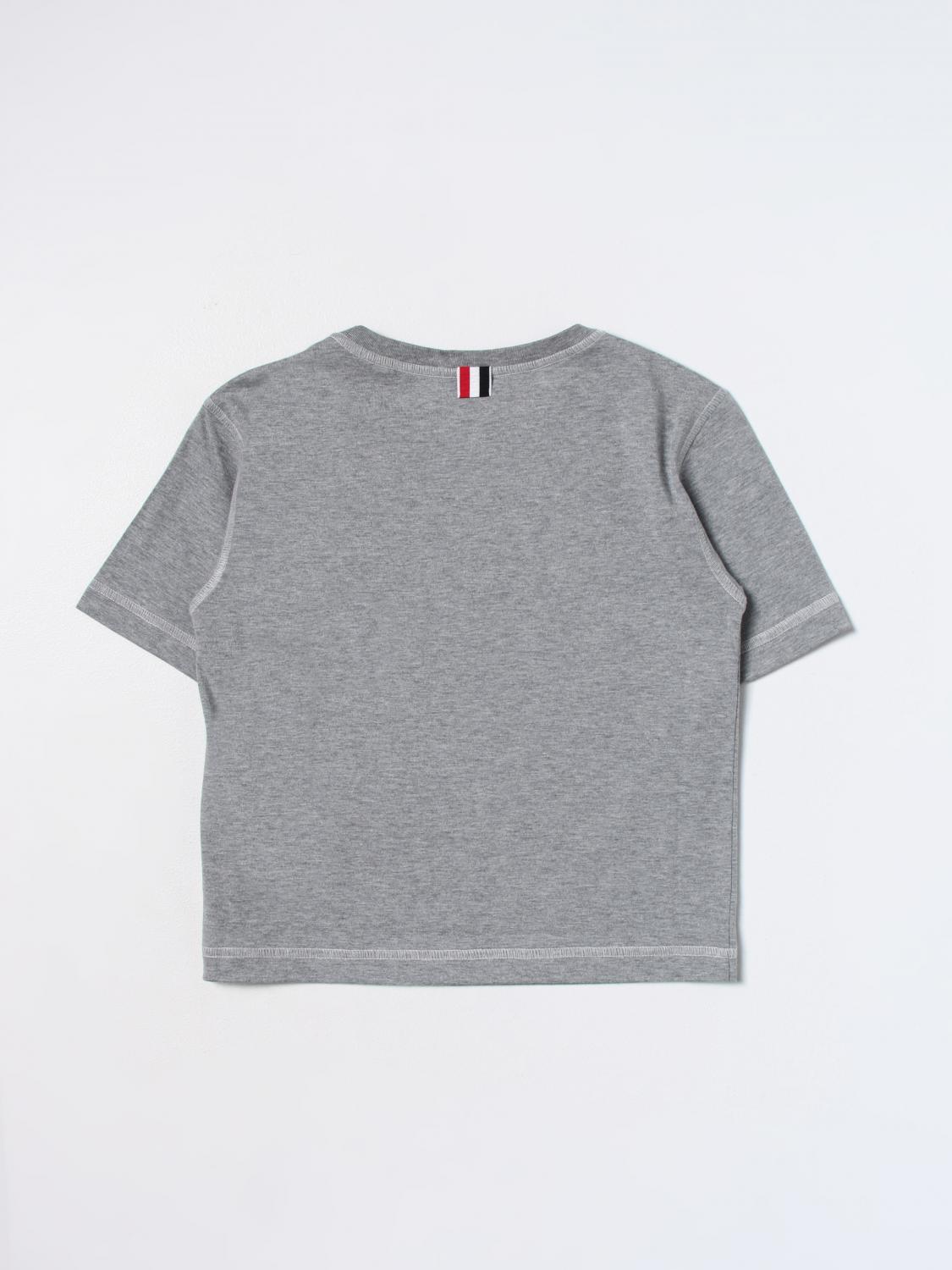 THOM BROWNE T-SHIRT: Thom Browne cotton t-shirt, Grey - Img 2