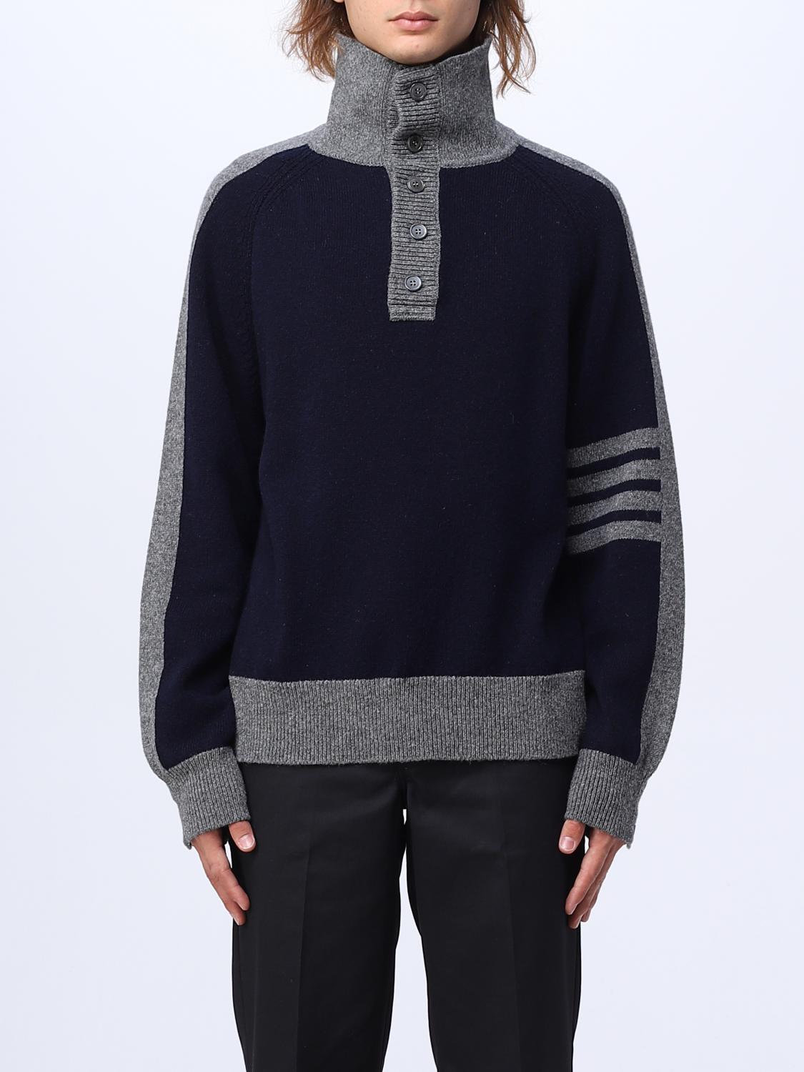 THOM BROWNE PULL: Pull homme Thom Browne, Bleu - Img 1