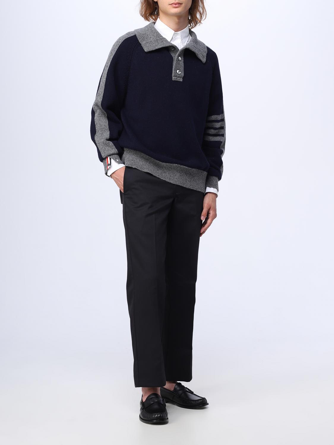 THOM BROWNE PULL: Pull homme Thom Browne, Bleu - Img 2