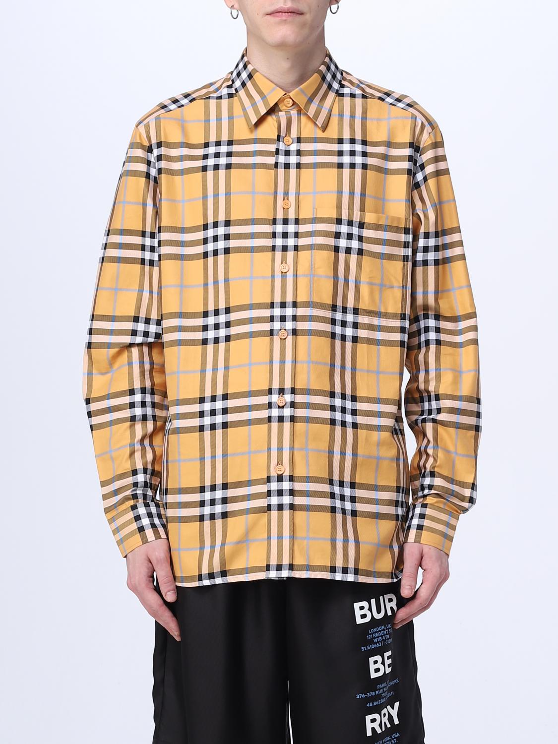 BURBERRY SHIRT: Burberry shirt in cotton, Orange - Img 1