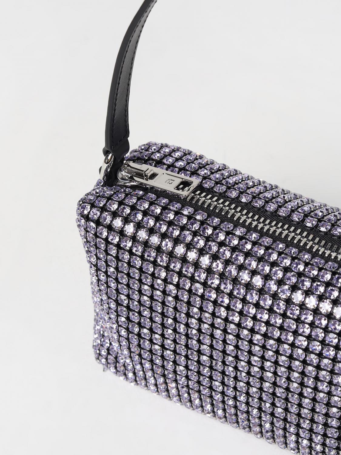Alexander Wang Heiress bag in fabric with rhinestones - Orchid