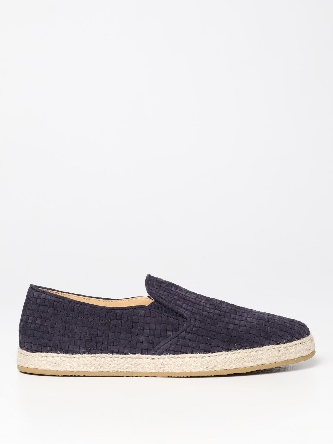 BRUNELLO CUCINELLI LOAFERS: Brunello Cucinelli moccasins in woven leather, Blue - Img 1