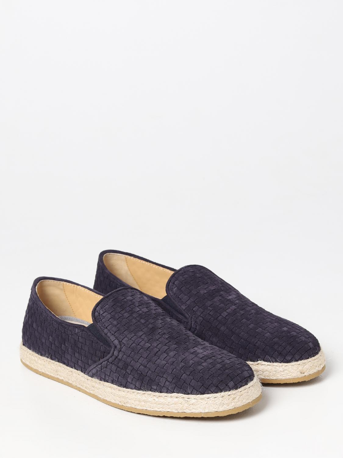 BRUNELLO CUCINELLI LOAFERS: Brunello Cucinelli moccasins in woven leather, Blue - Img 2