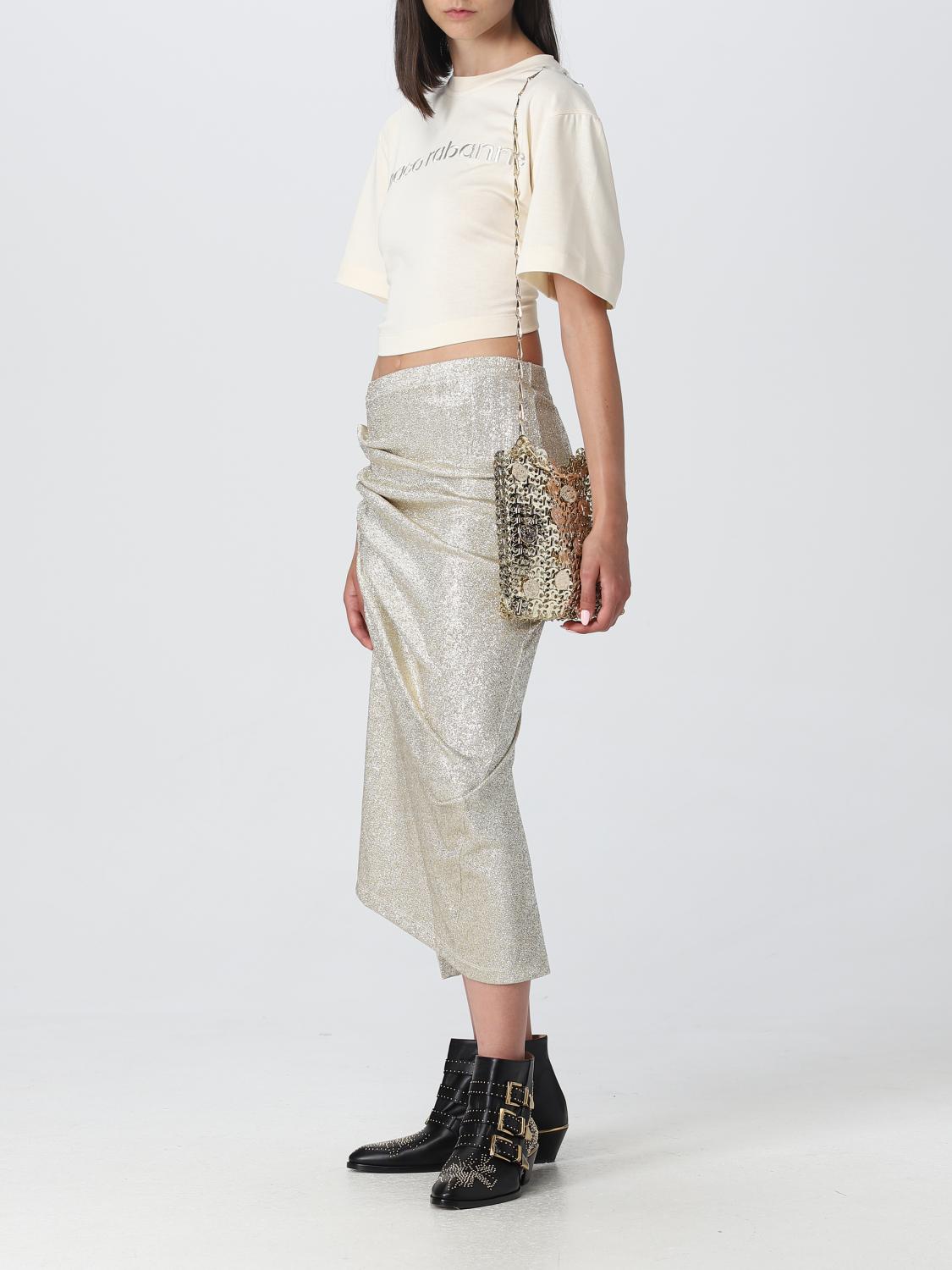 RABANNE: T-shirt woman Paco - Nude | Rabanne t-shirt RABANNE: T-shirt woman Paco - Nude | Rabanne t-shirt