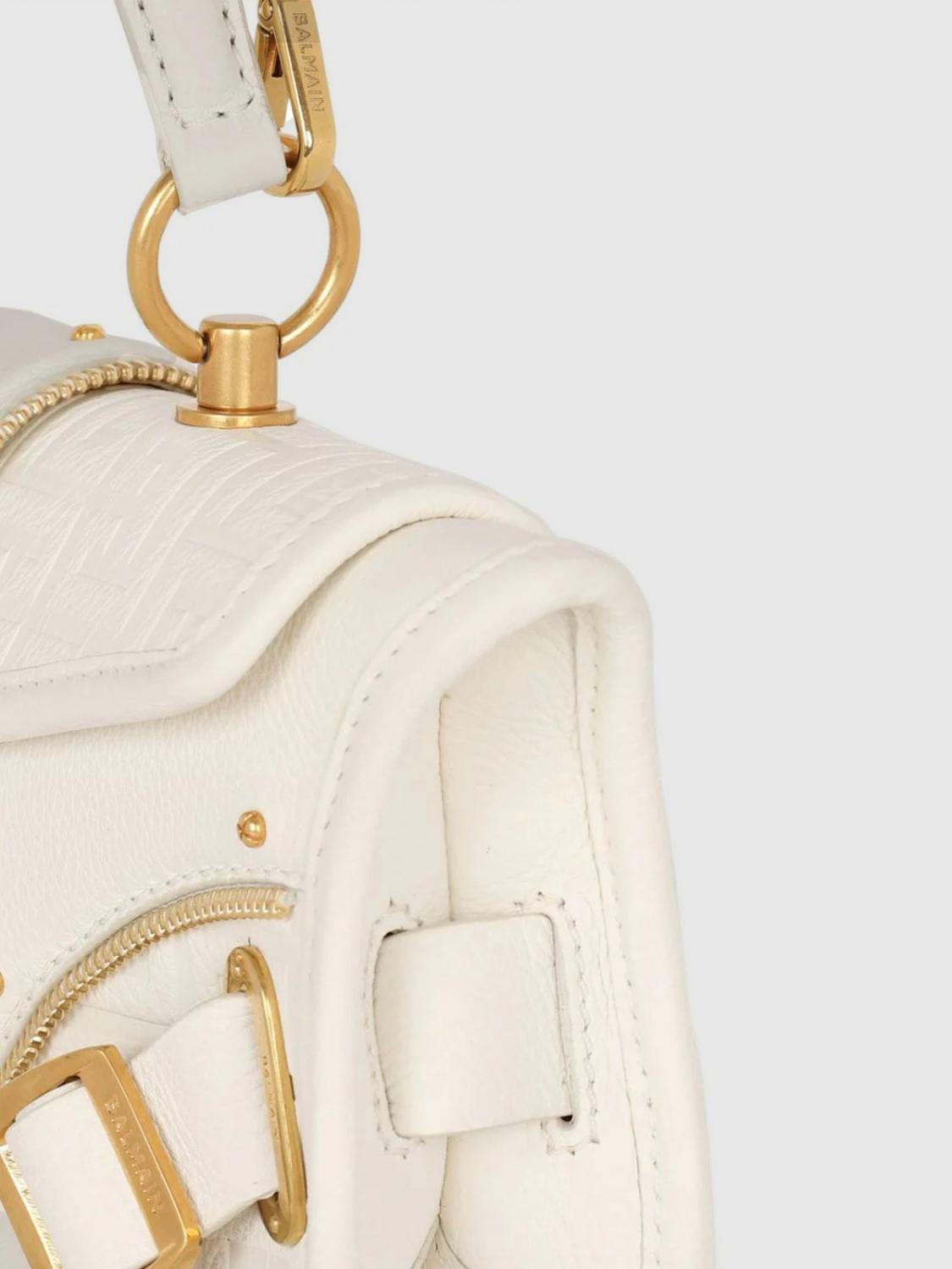 BALMAIN BORSA A TRACOLLA: Borsa a spalla donna Balmain, Marrone - Img 4