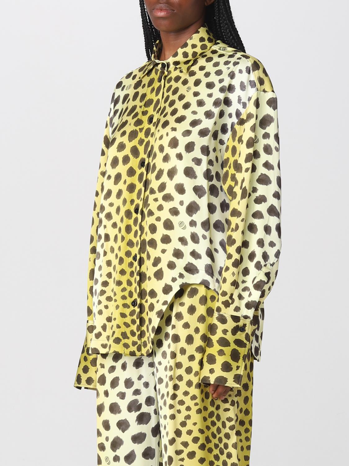 THE ATTICO CAMISA: Camisa mujer The Attico, Amarillo - Img 4