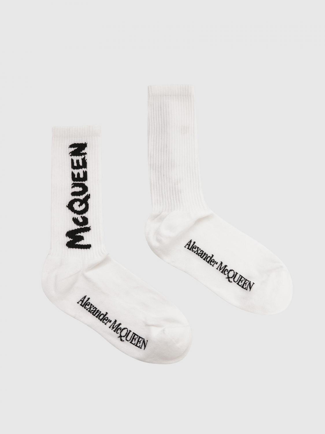 MCQUEEN CALZE: Calze Graffiti McQueen in cotone stretch, Bianco - Img 1
