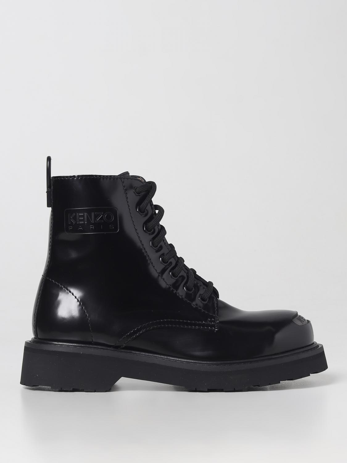 Kenzo フラットショートブーツ レディース - ブラック | FC62BT704L67