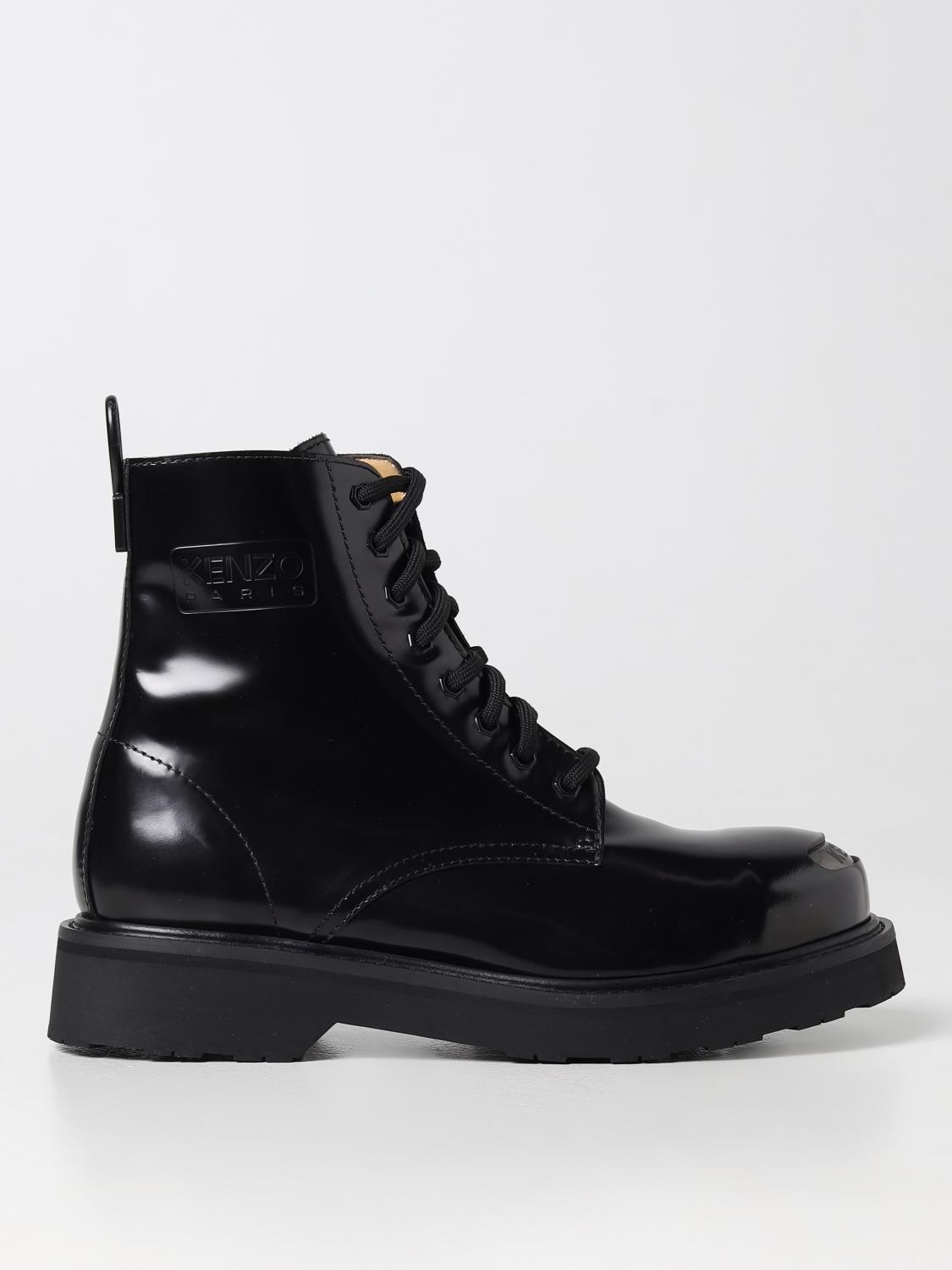 Kenzo ankle boots in brushed leather - Black | FC65BT704L67