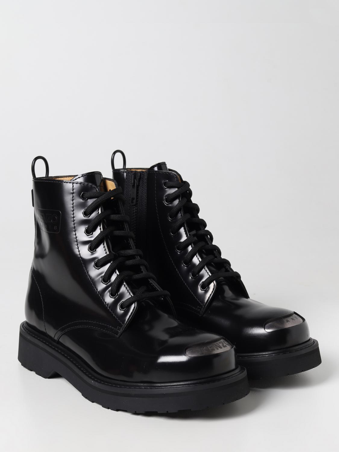 Kenzo ankle boots in brushed leather - Black | FC65BT704L67