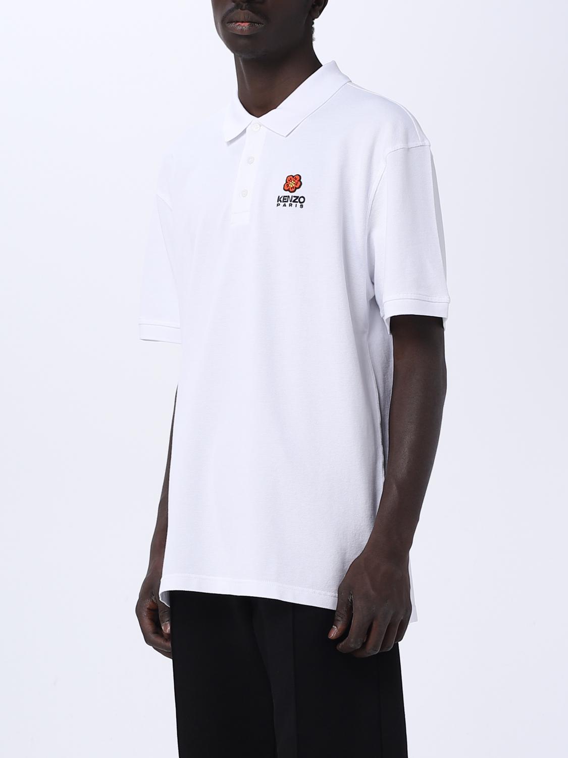 Tシャツ・カットソー KENZO Men Polo Shirts FC65PO0024PU 01 White KENZO: polo shirt in cotton - White | Kenzo polo shirt