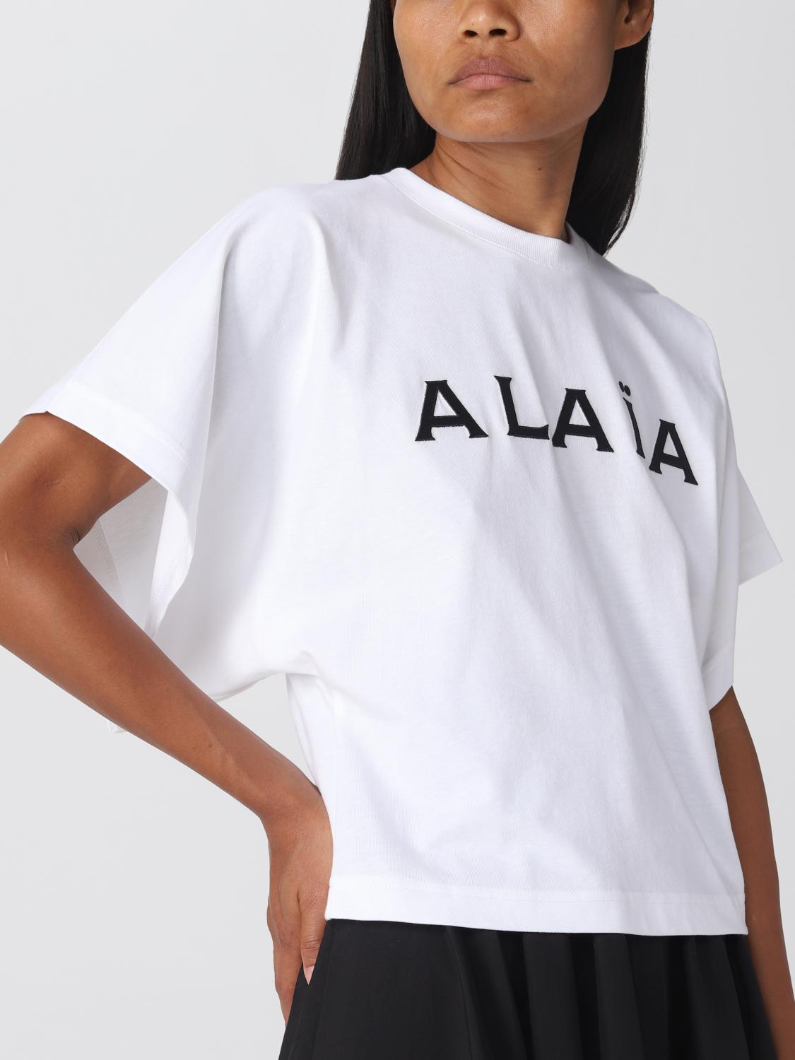 ALAÏA: T-shirt woman - White | Alaïa t-shirt AA9H02914J010 online