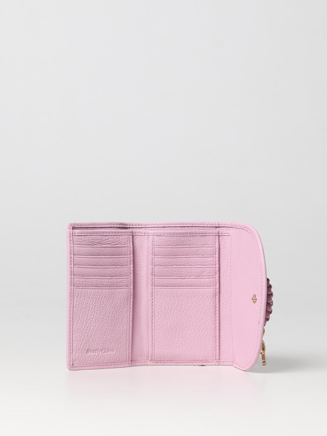 SEE BY CHLOÉ BORSA A MANO: Portafoglio Hana See by Chloé in pelle con anello e charm, Lilla - Img 2