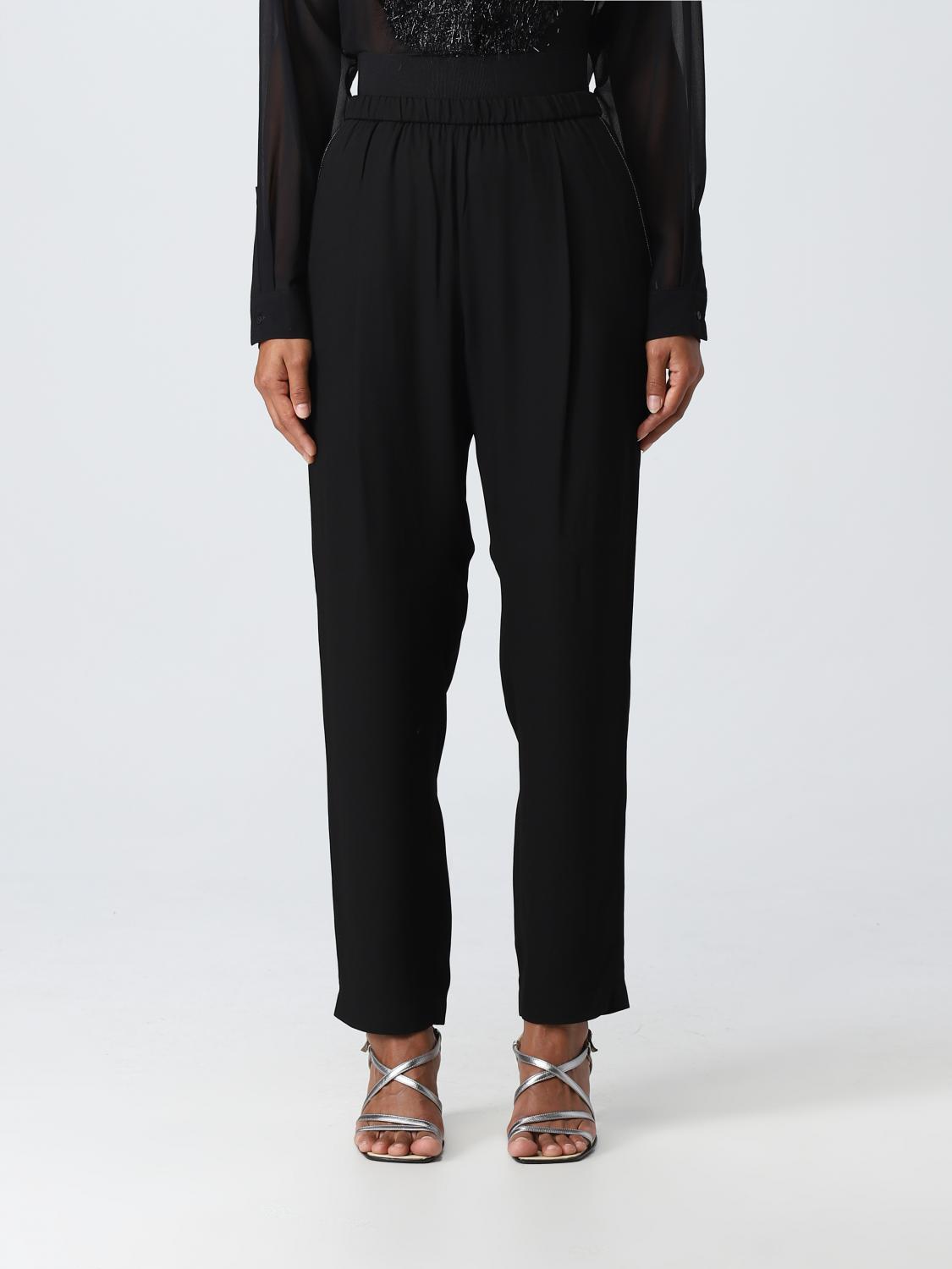 パンツ FABIANA FILIPPI Women Straight Pants PAD213F278 BLACK Fabiana Filippi Outlet: Pants woman - Black | Fabiana
