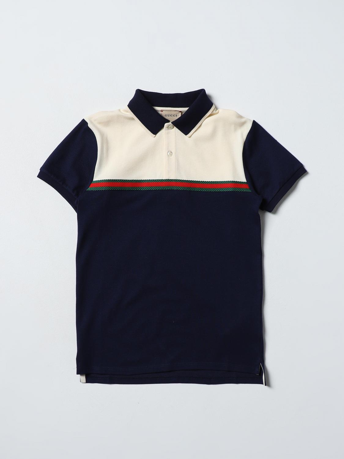 GUCCI: T-shirt kinder Blau Gucci Polo 737392XJFK5 online auf