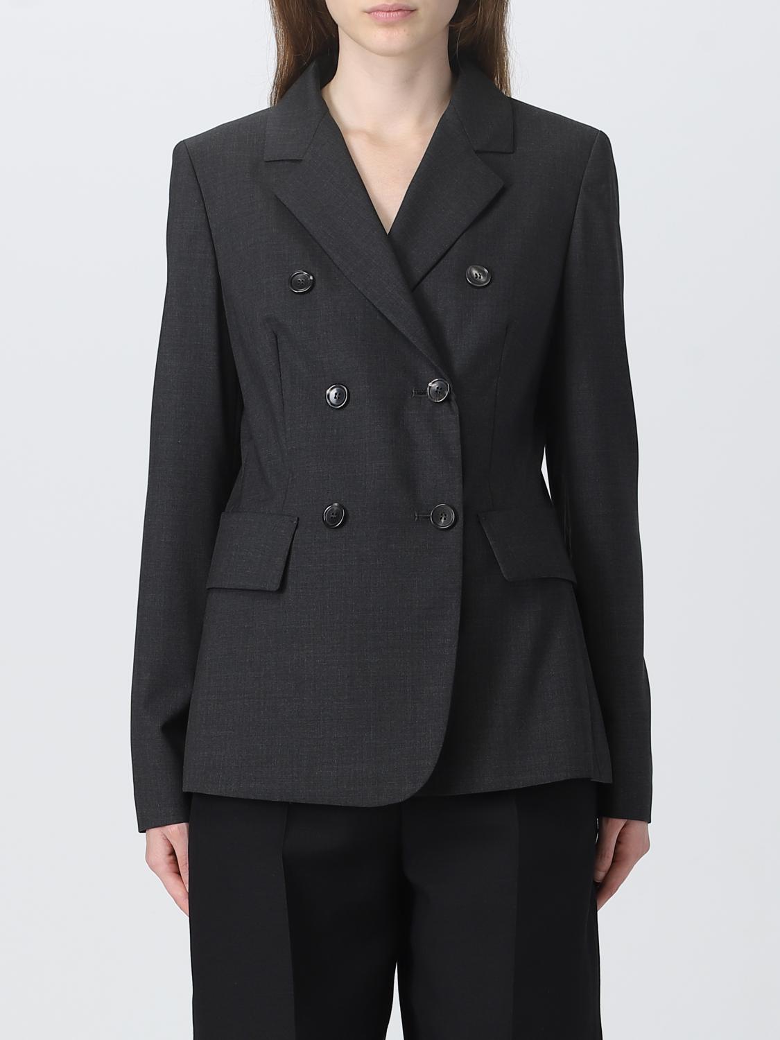 Max Mara The Cube Outlet: blazer in wool poplin - Grey | Max