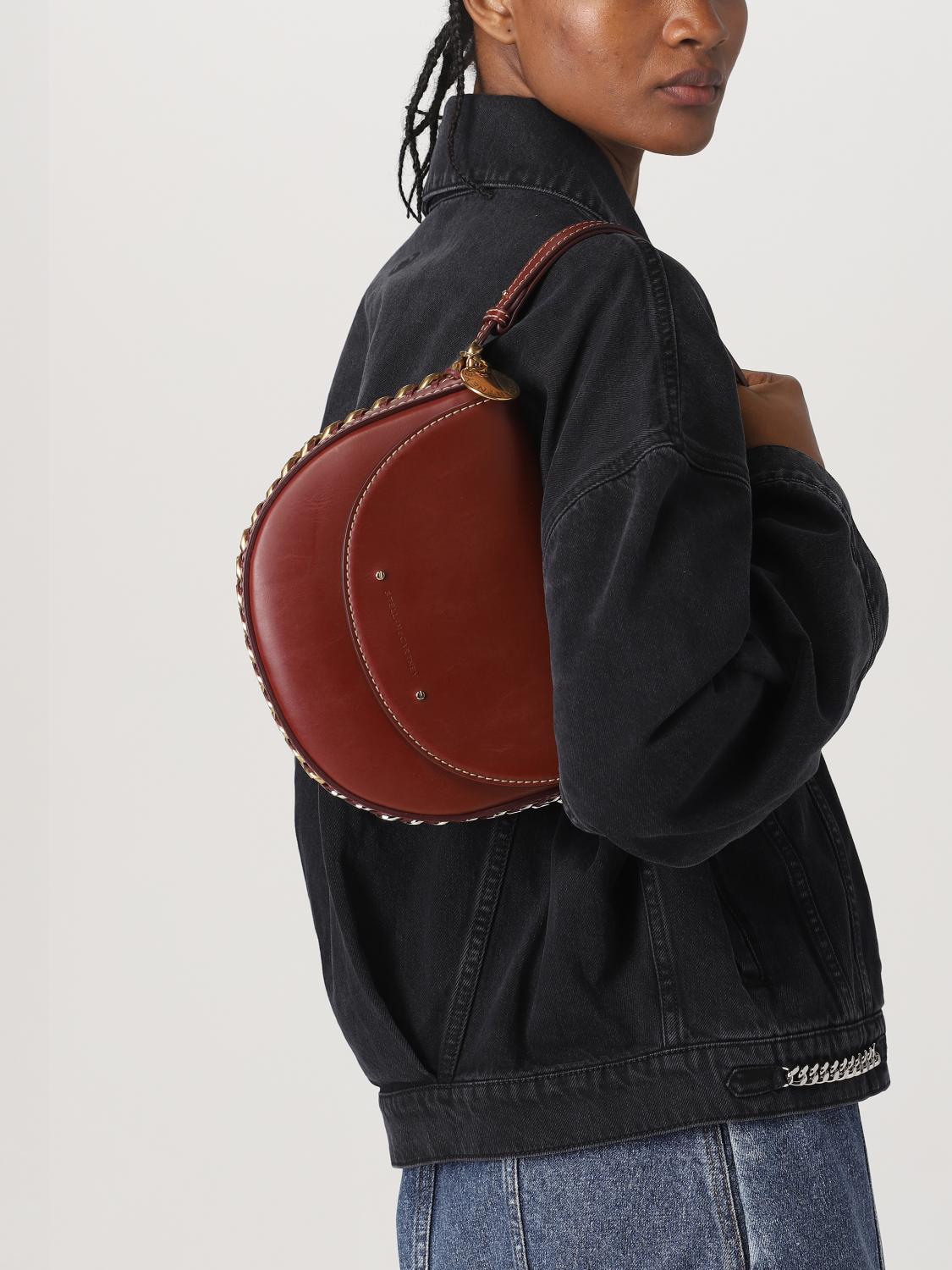 STELLA MCCARTNEY BORSA MINI: Borsa Flap Stella McCartney in pelle sintetica, Marrone - Img 2
