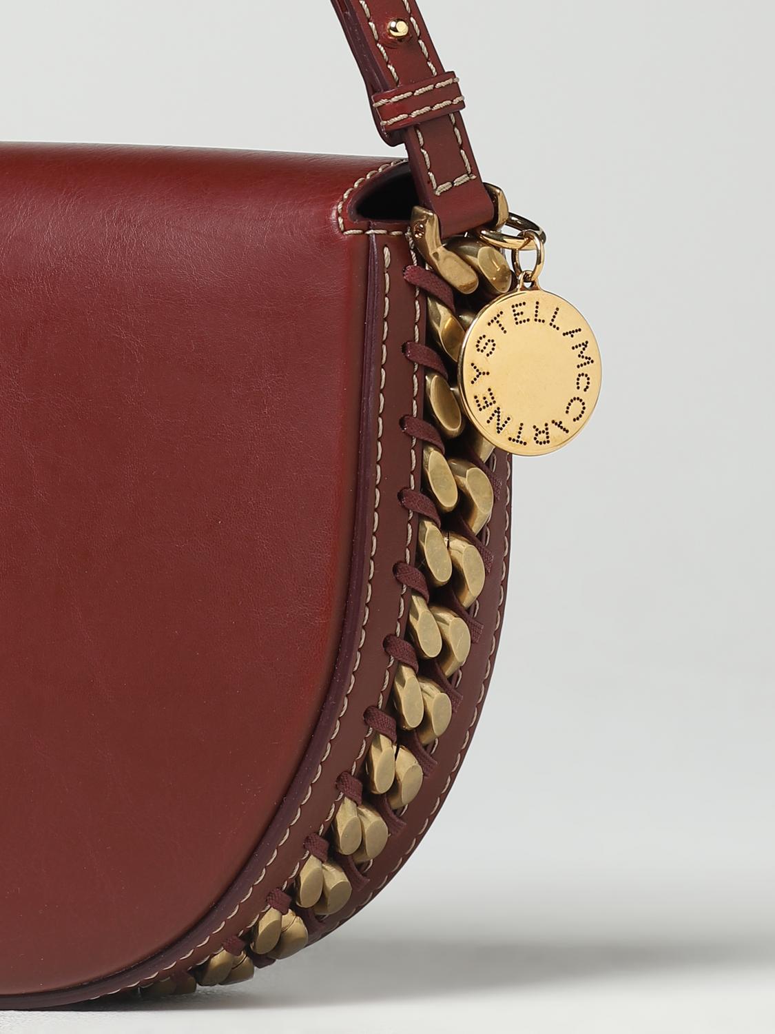 STELLA MCCARTNEY BORSA MINI: Borsa Flap Stella McCartney in pelle sintetica, Marrone - Img 4