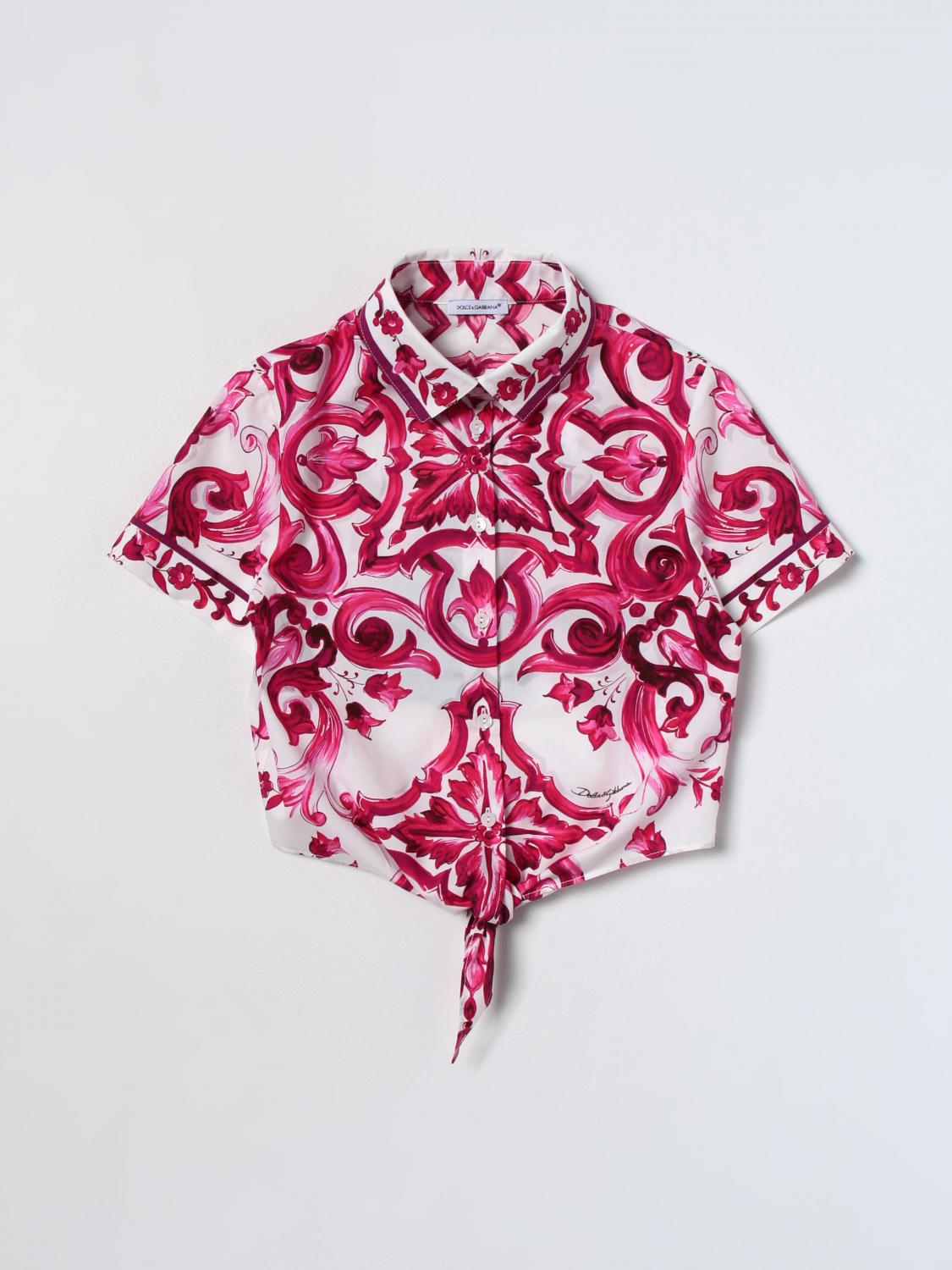 DOLCE & GABBANA CAMISA: Camisa niños Dolce & Gabbana, Fucsia - Img 1